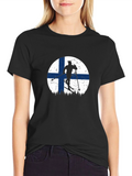 Finland Skiing Silhouette T-Shirt