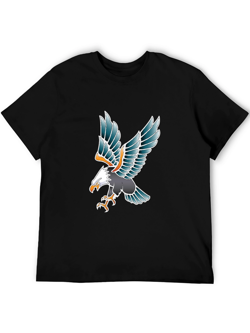 Eagle Graphic Tee - Black Cotton Blend