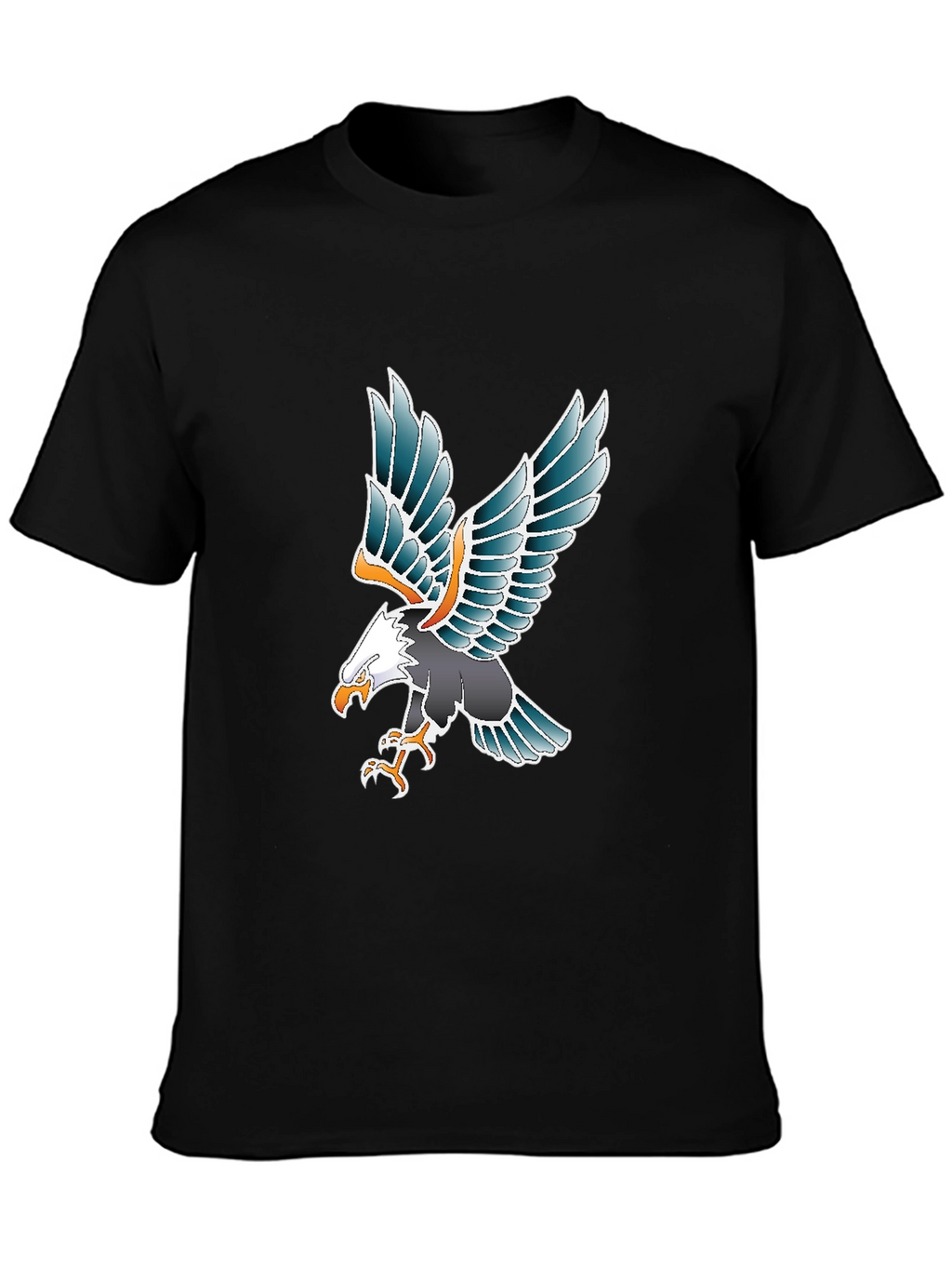 Eagle Graphic Tee - Black Cotton Blend