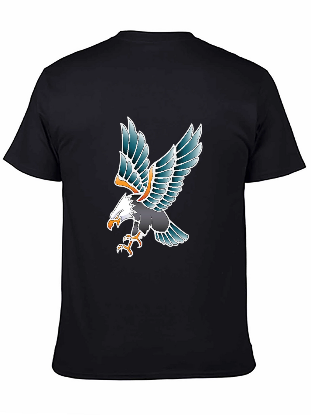 Eagle Graphic Tee - Black Cotton Blend