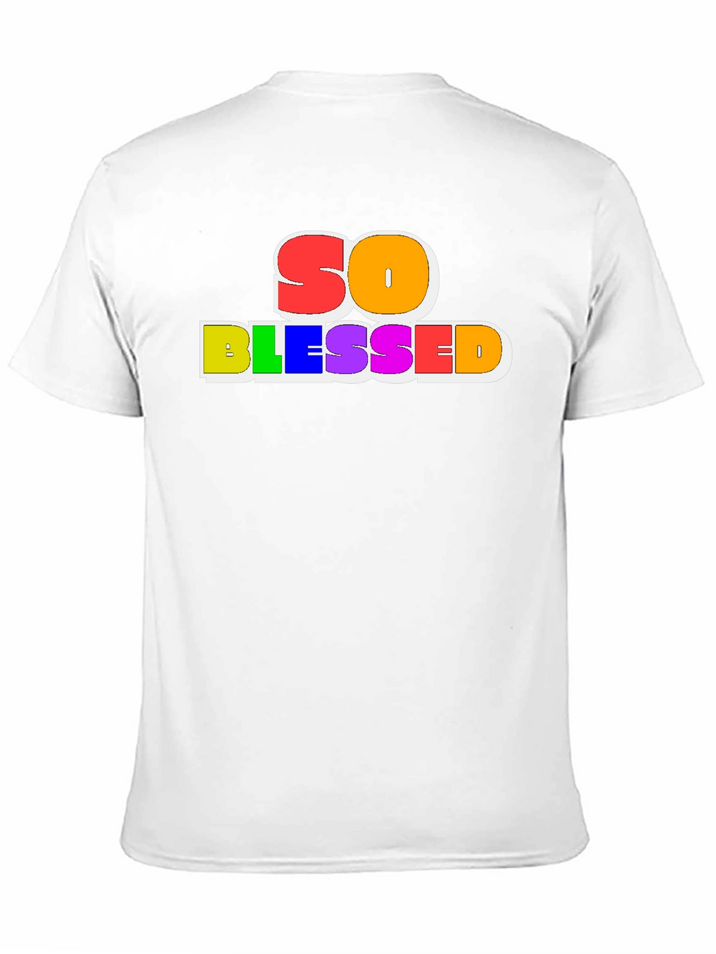 So Blessed Rainbow Graphic Black Tee