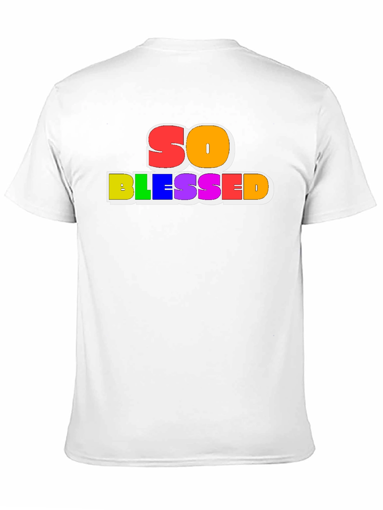 So Blessed Rainbow Graphic Black Tee
