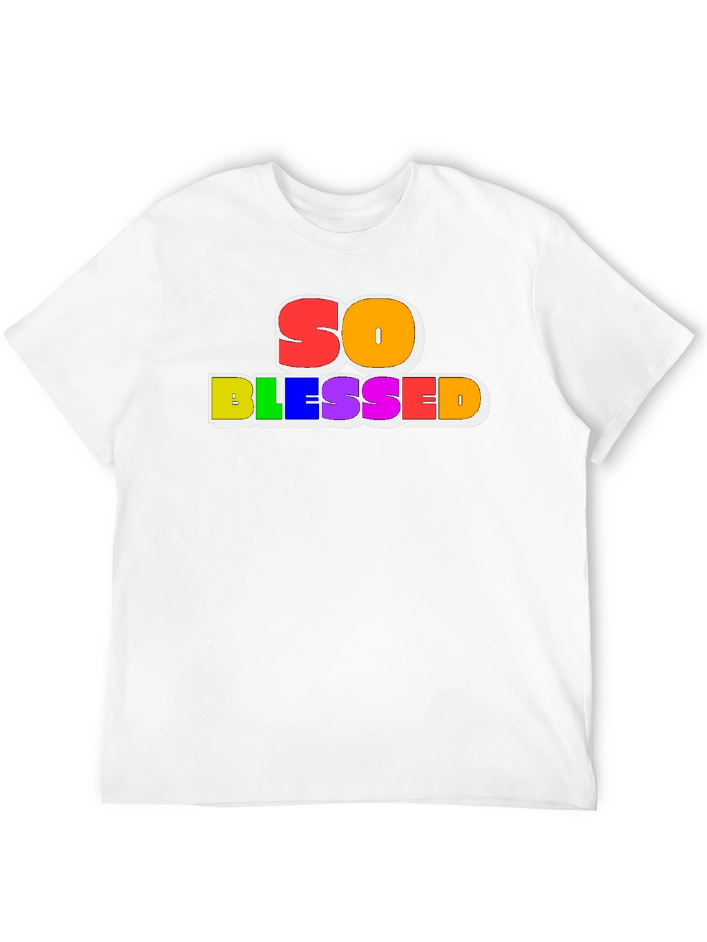 So Blessed Rainbow Graphic Black Tee