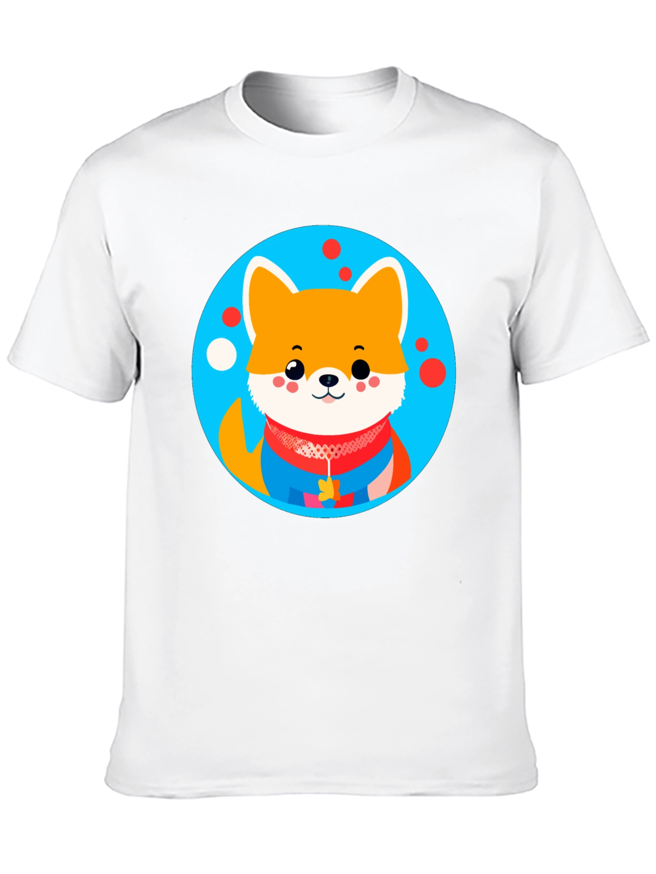 Cute Dog Graphic Tee - Black Crew Neck Unisex T-Shirt