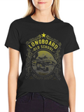 Longboard Old School Crazy Rider Graphic Tee