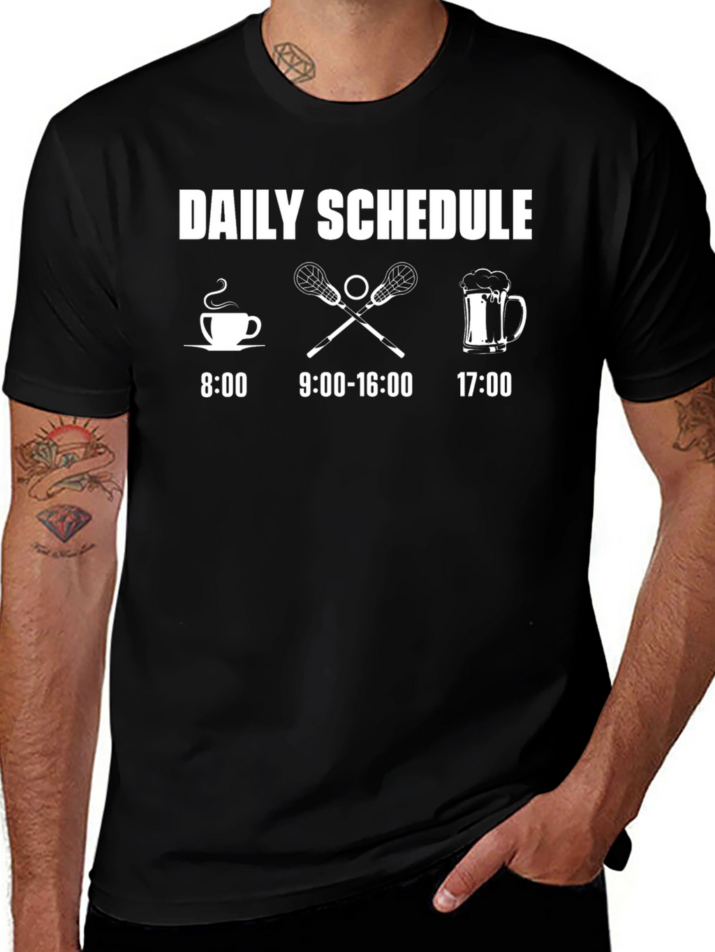 Daily Schedule Lacrosse Player T-Shirt