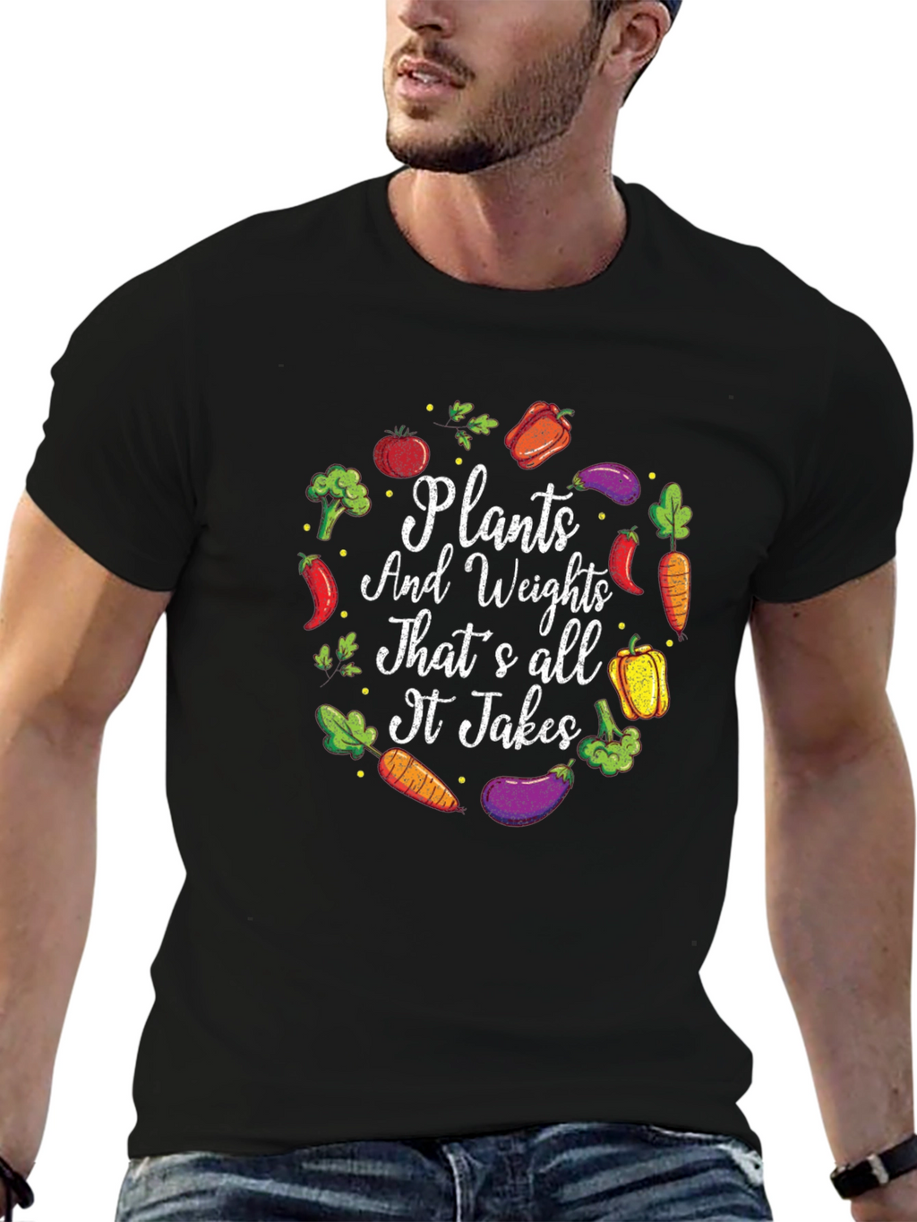 Plants and Weights Graphic T-Shirt