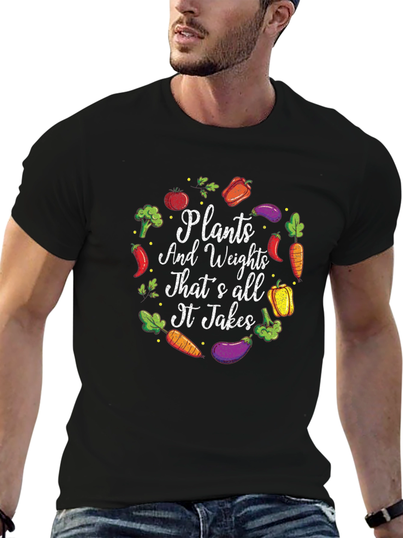 Plants and Weights Graphic T-Shirt