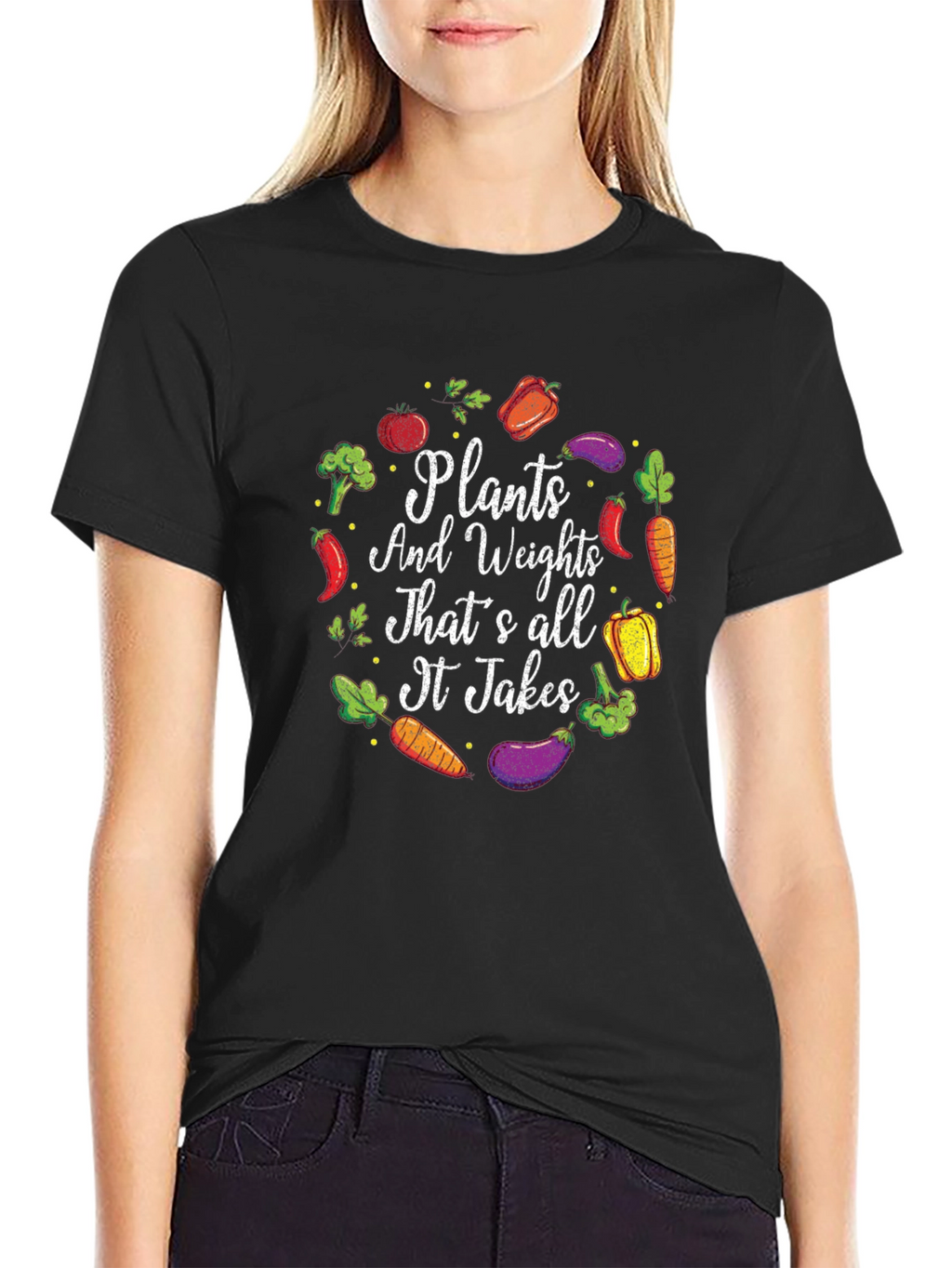 Plants and Weights Graphic T-Shirt