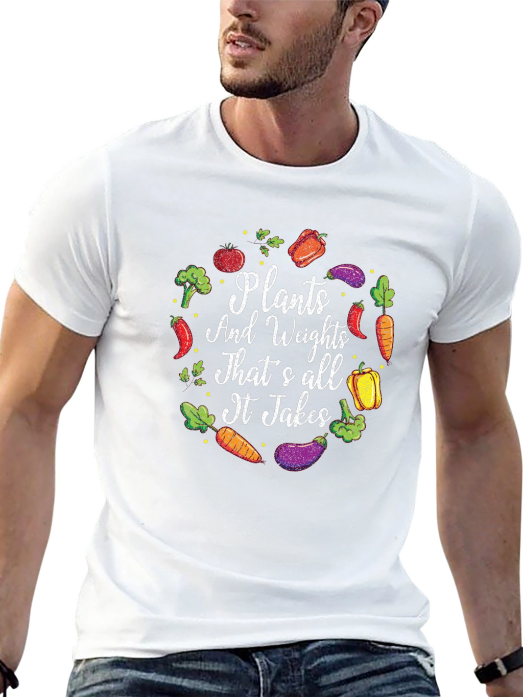 Plants and Weights Graphic T-Shirt