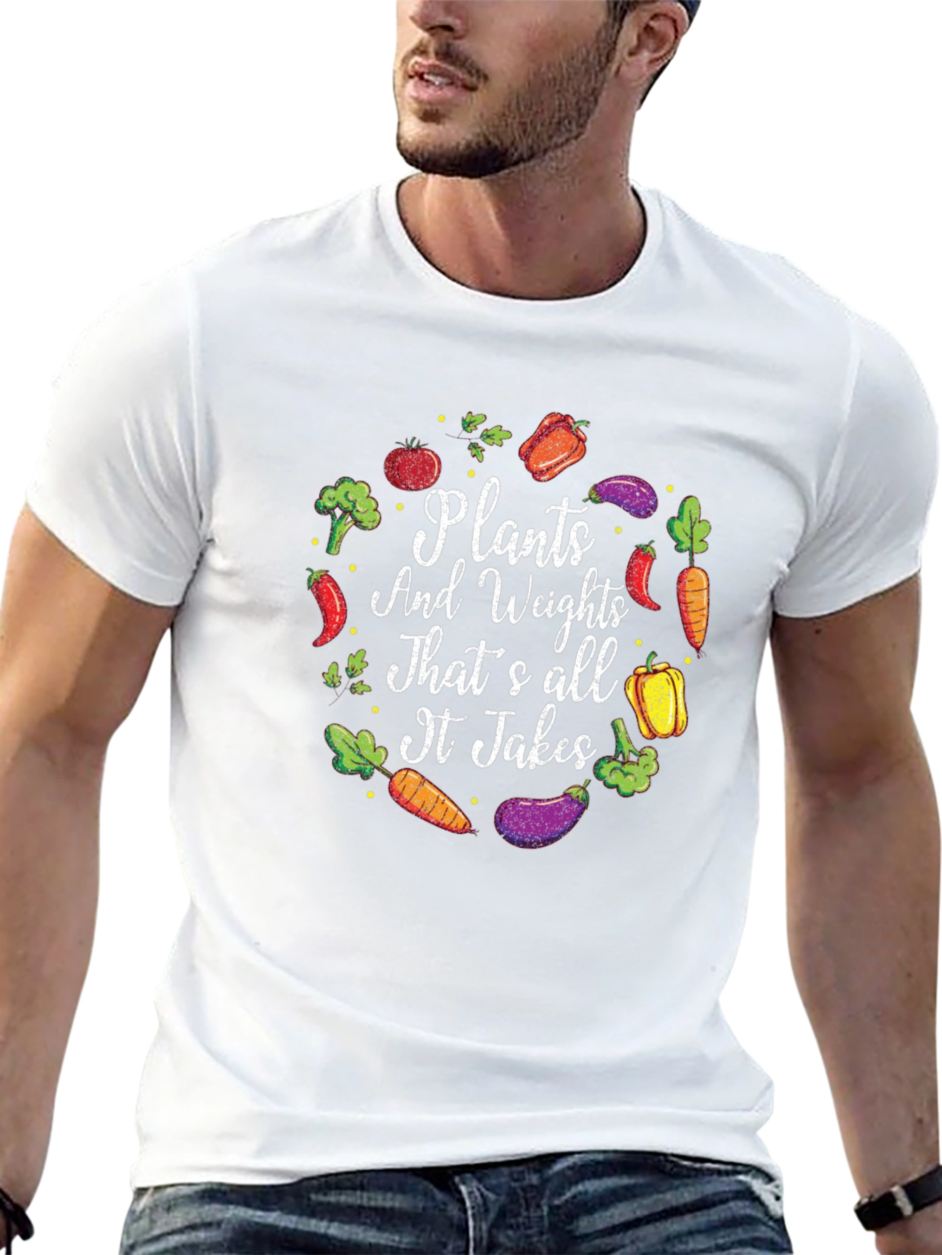 Plants and Weights Graphic T-Shirt