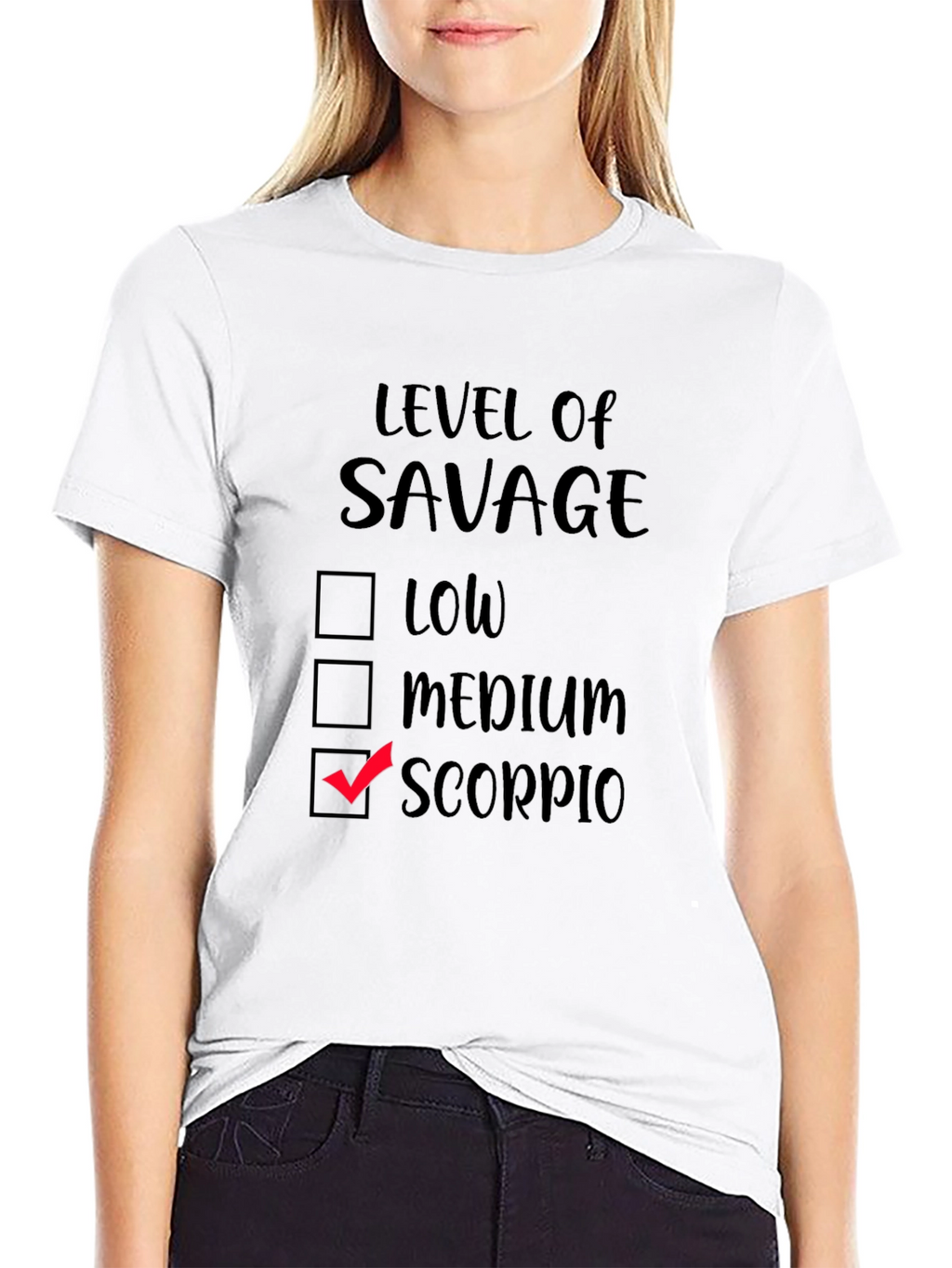Level of Savage Scorpio Black T-Shirt