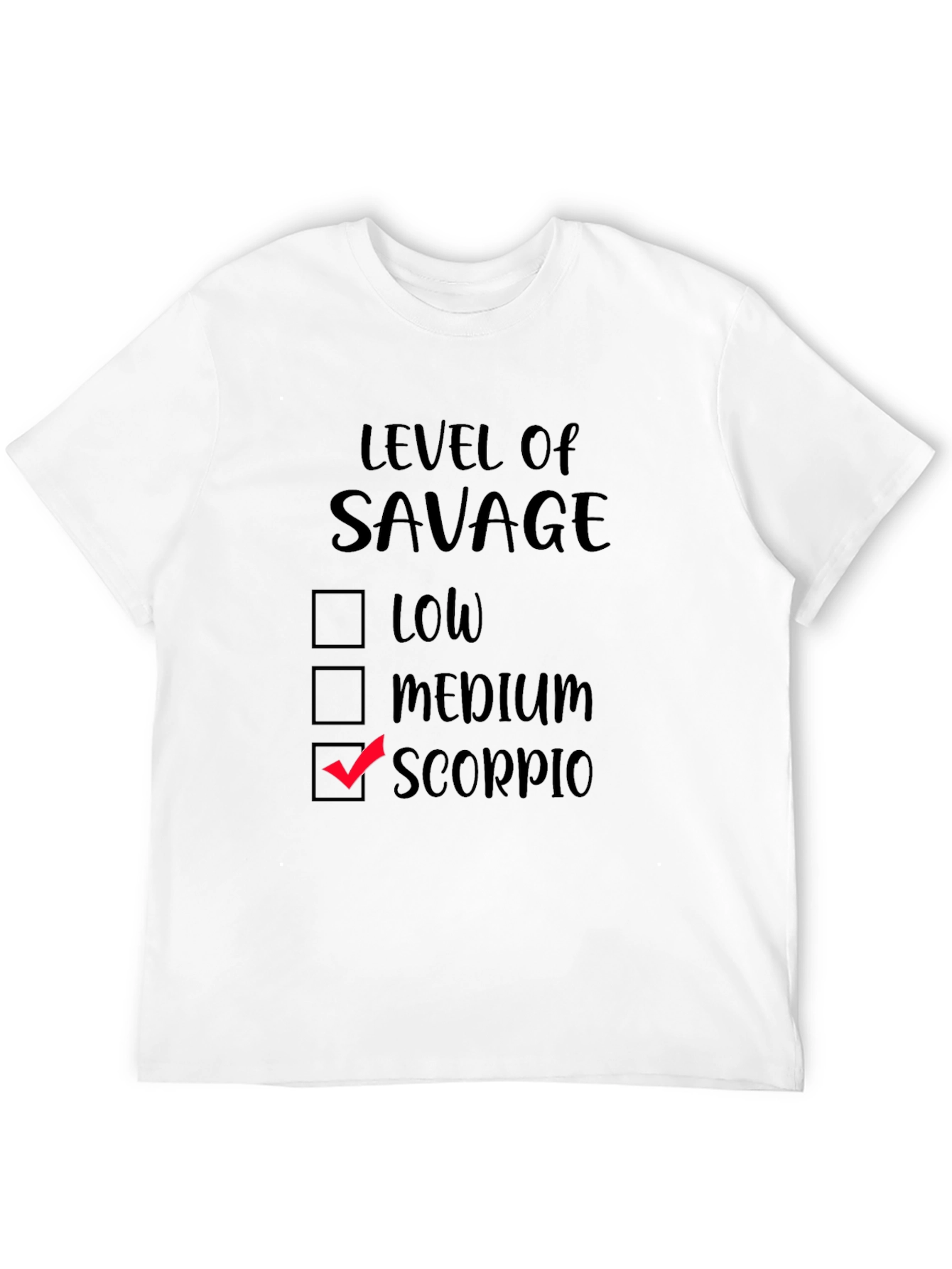 Level of Savage Scorpio Black T-Shirt