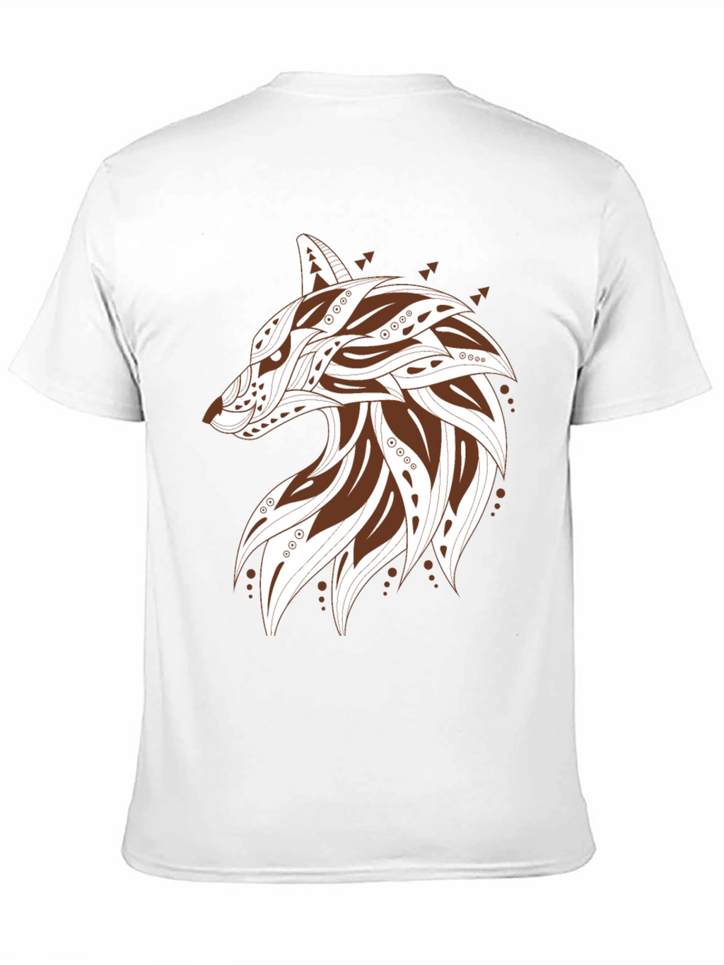 Stylish Wolf Graphic Print Mens T-Shirt - Black