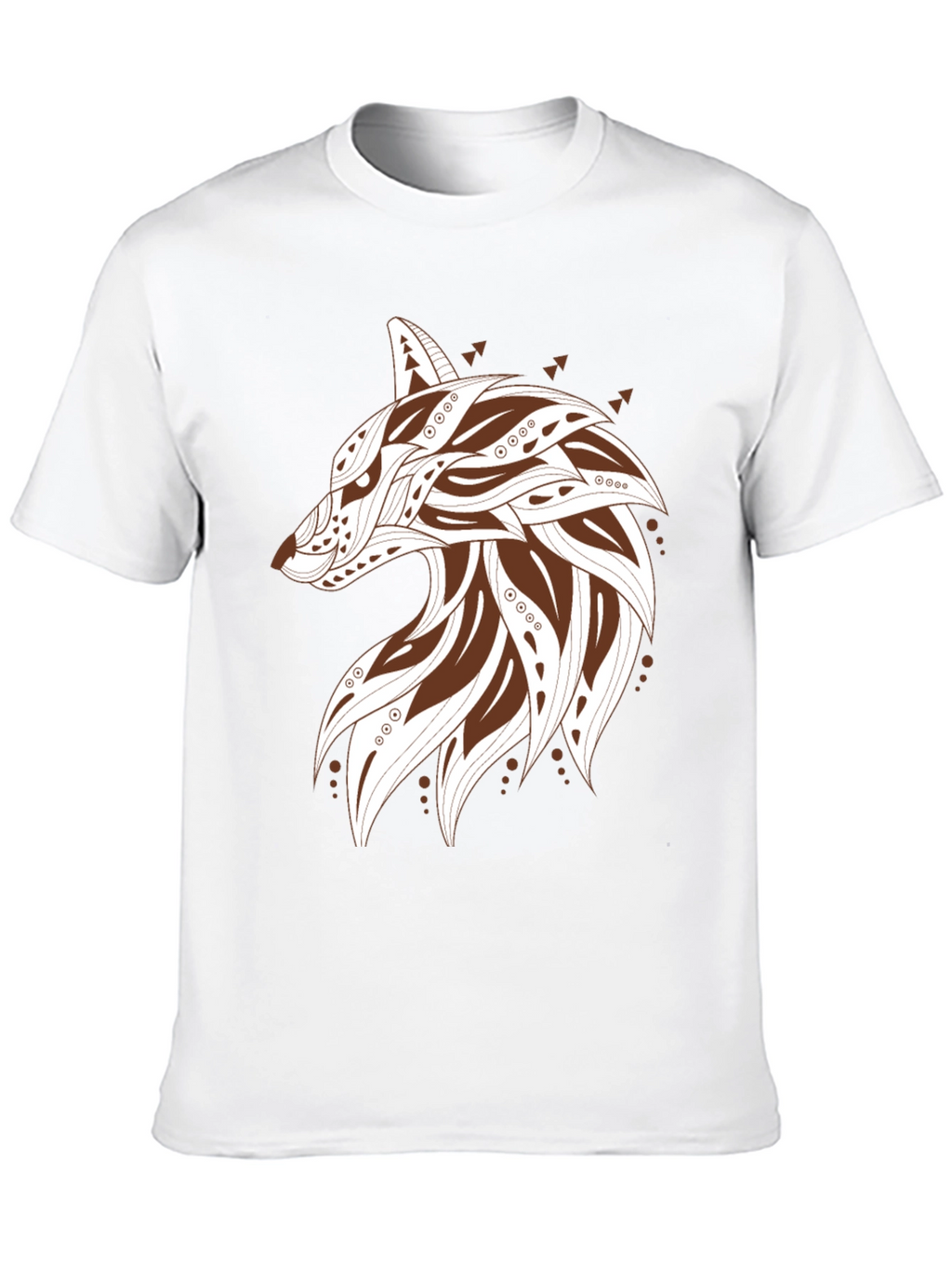 Stylish Wolf Graphic Print Mens T-Shirt - Black