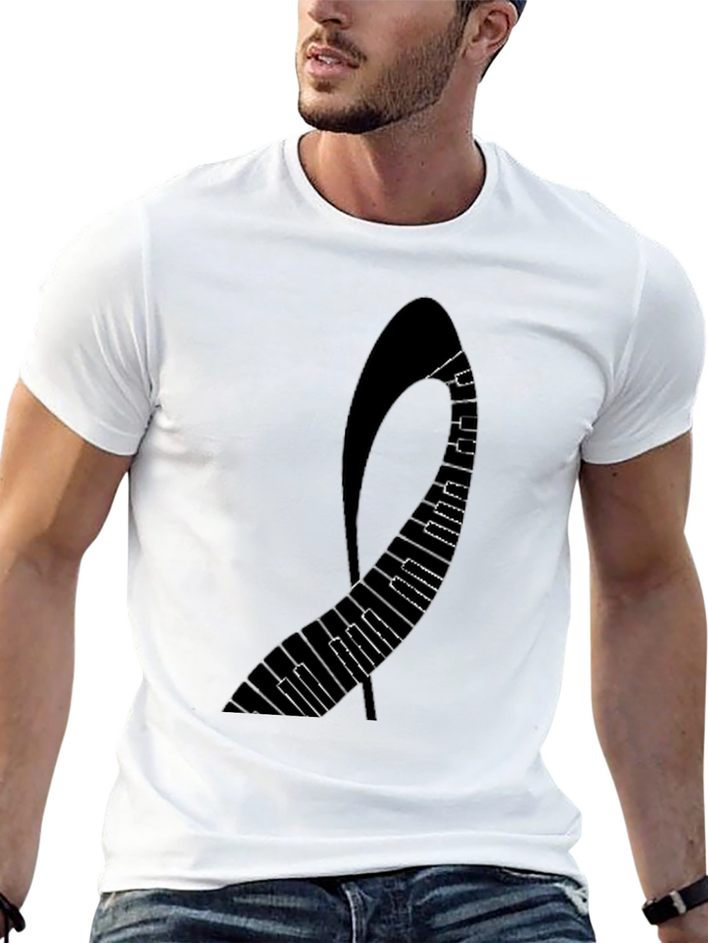 Piano Keys Graphic T-Shirt