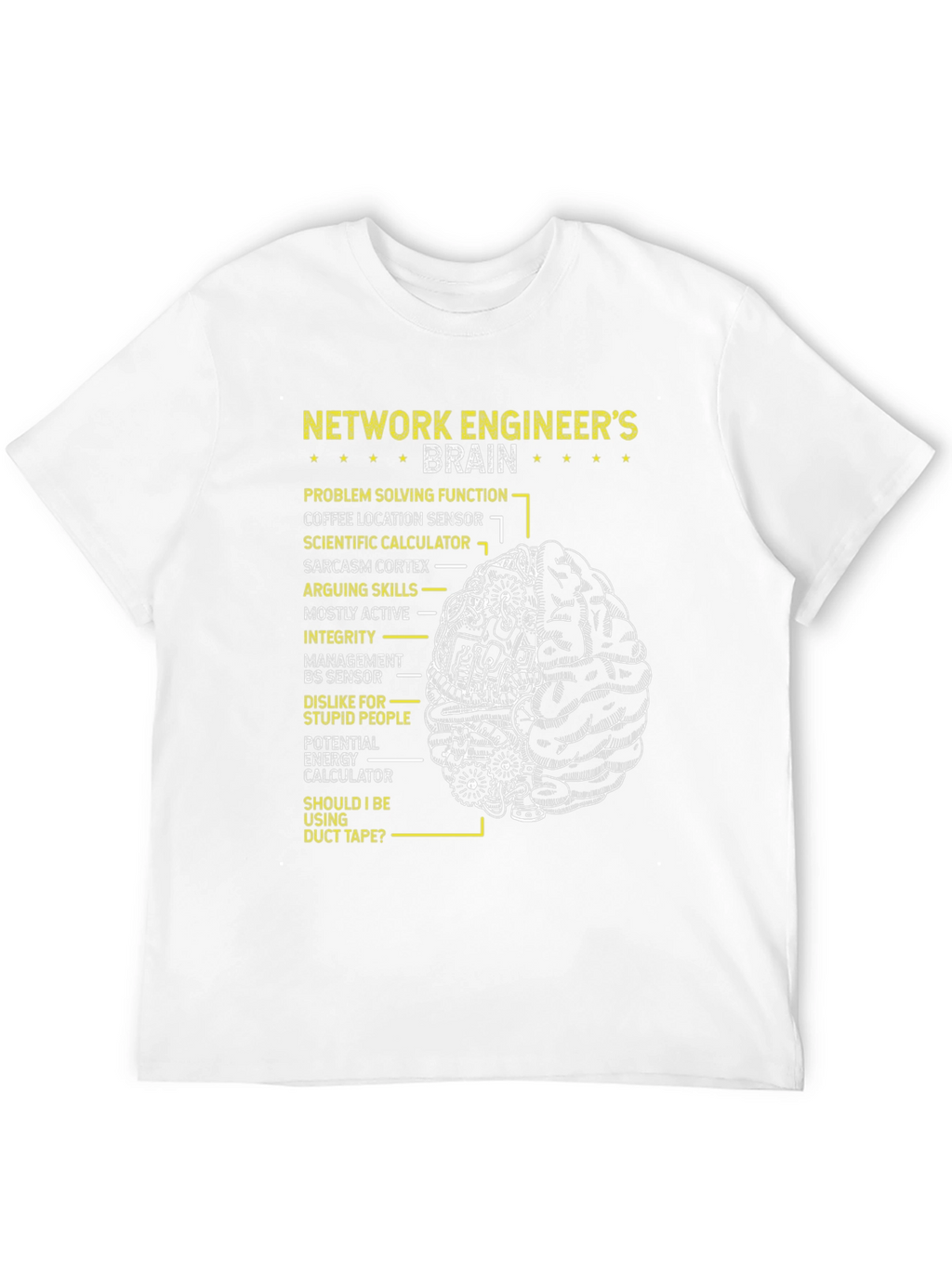 Network Engineer Brain T-Shirt - Funny IT Gift