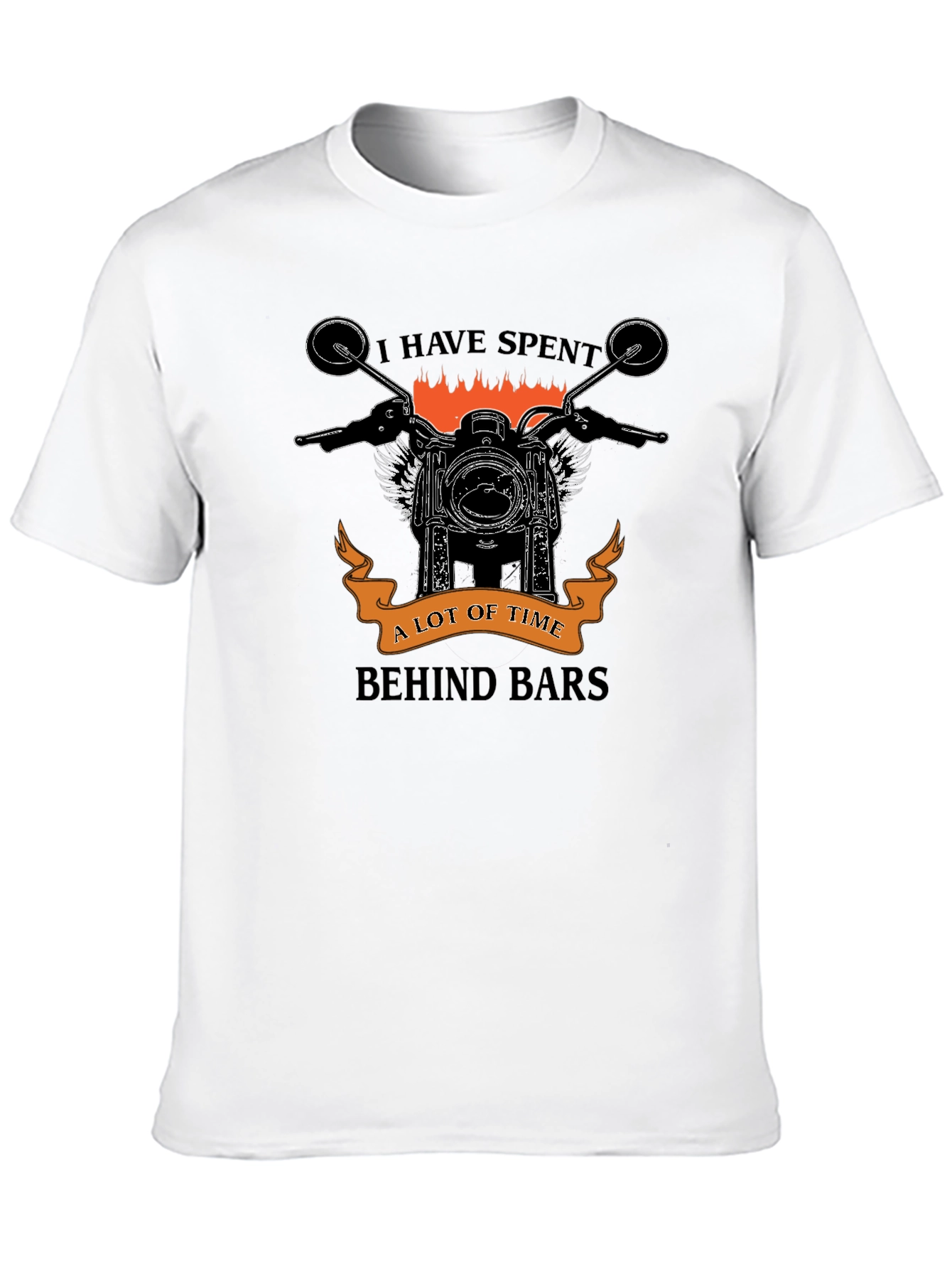 Motorcycle Lover Graphic T-Shirt - Behind Bars Design
