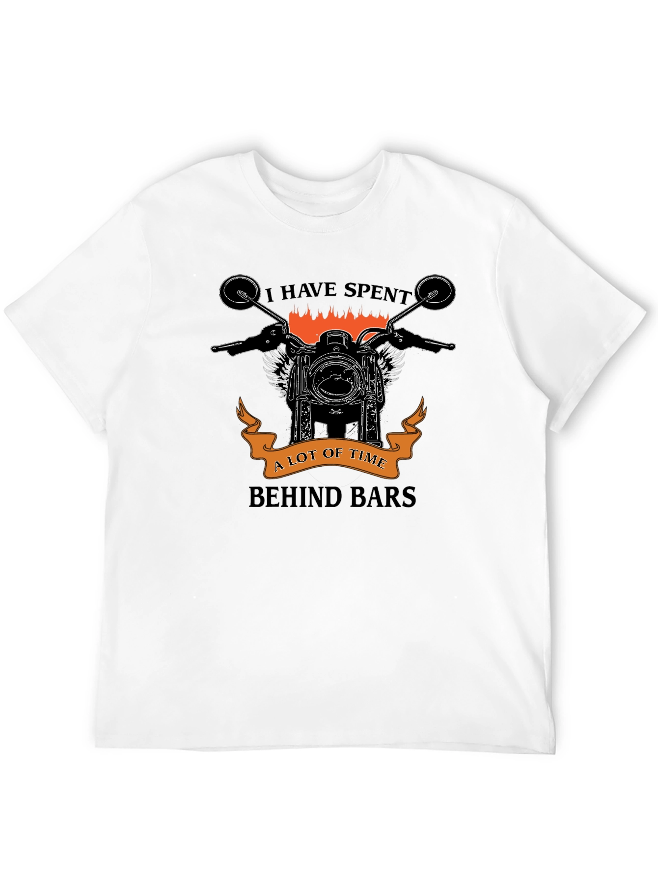 Motorcycle Lover Graphic T-Shirt - Behind Bars Design