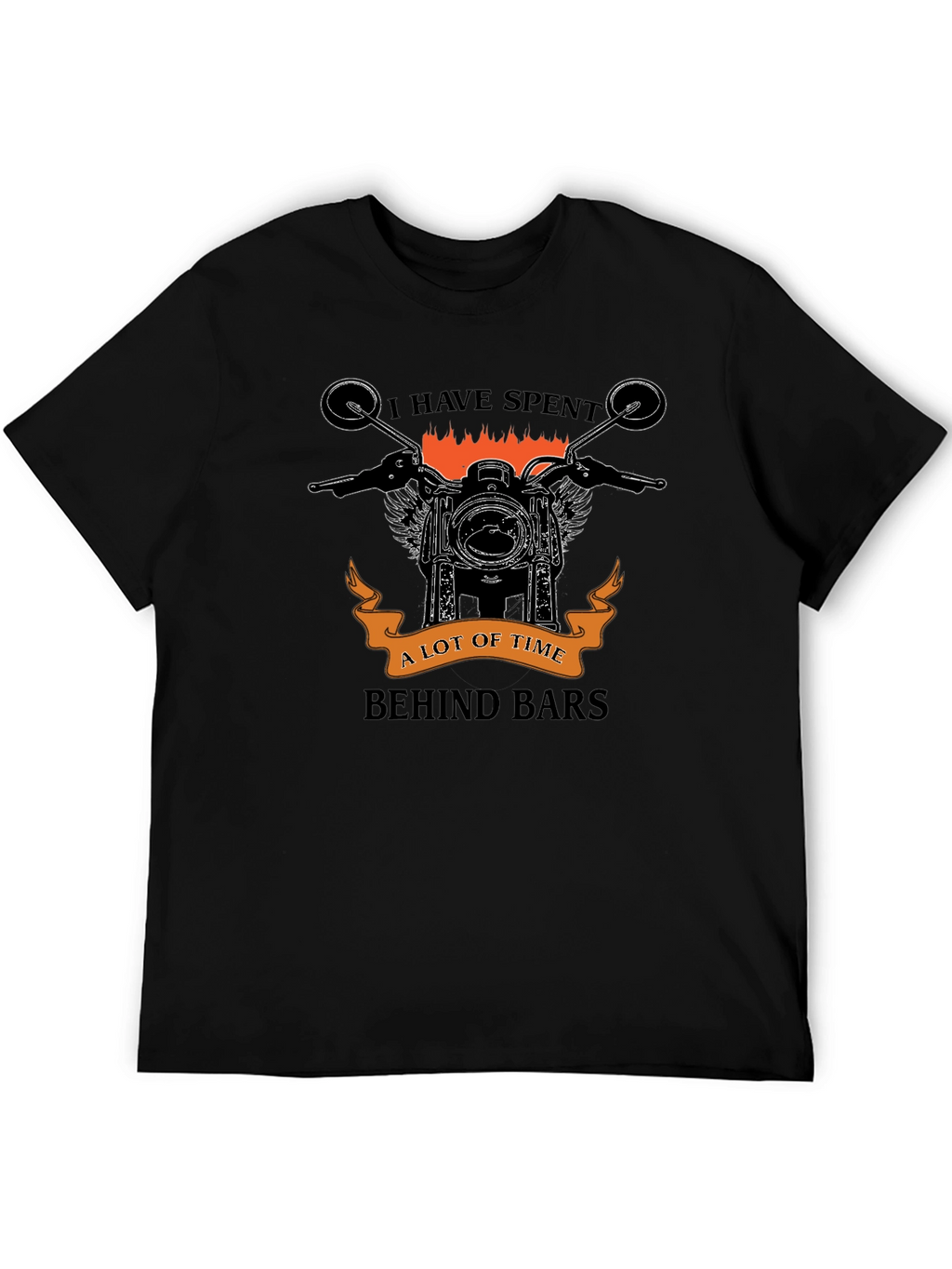 Motorcycle Lover Graphic T-Shirt - Behind Bars Design