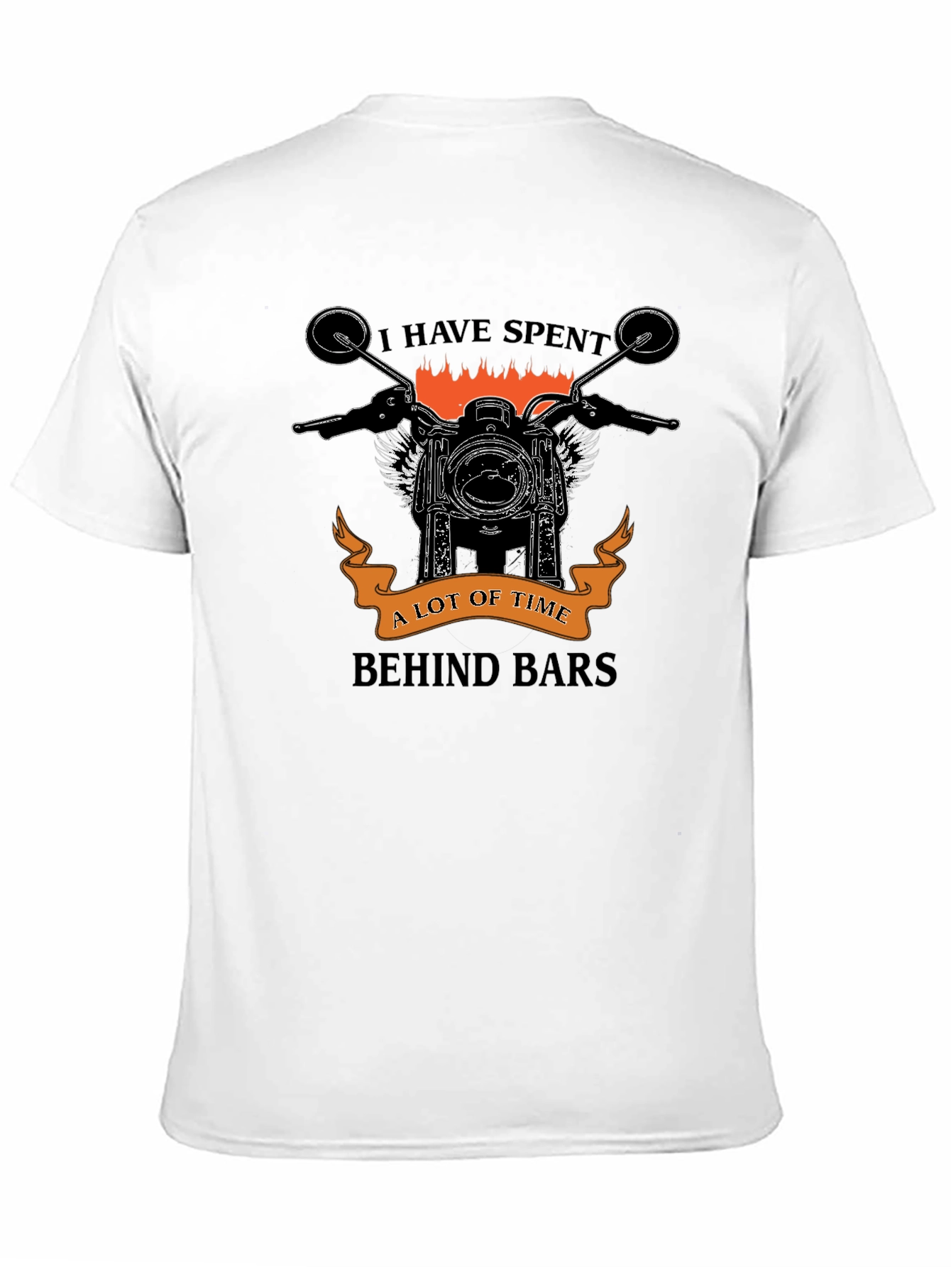 Motorcycle Lover Graphic T-Shirt - Behind Bars Design