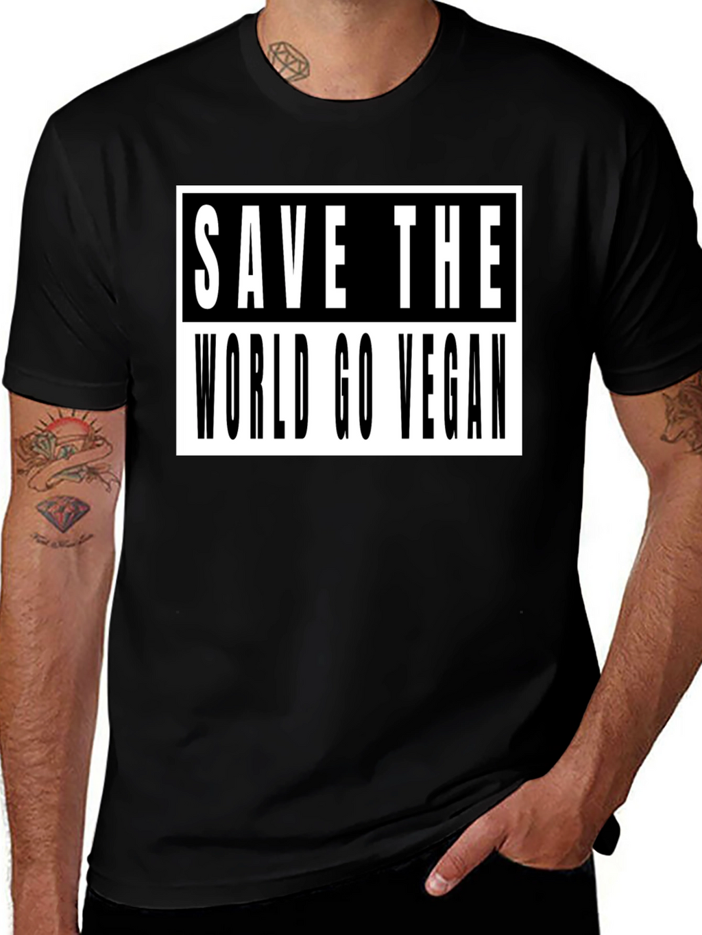 Save The World Go Vegan T-Shirt