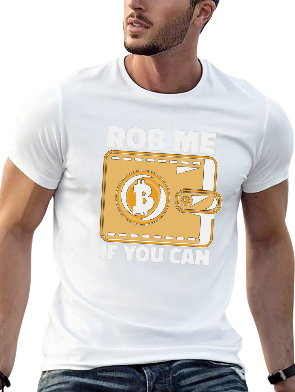 Rob Me If You Can Bitcoin Wallet T-Shirt