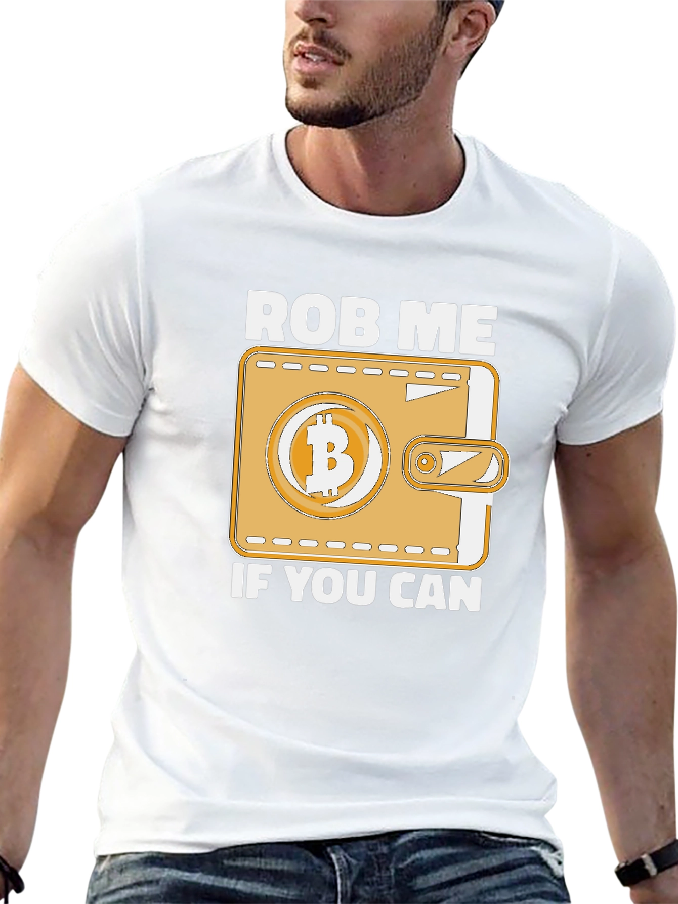 Rob Me If You Can Bitcoin Wallet T-Shirt