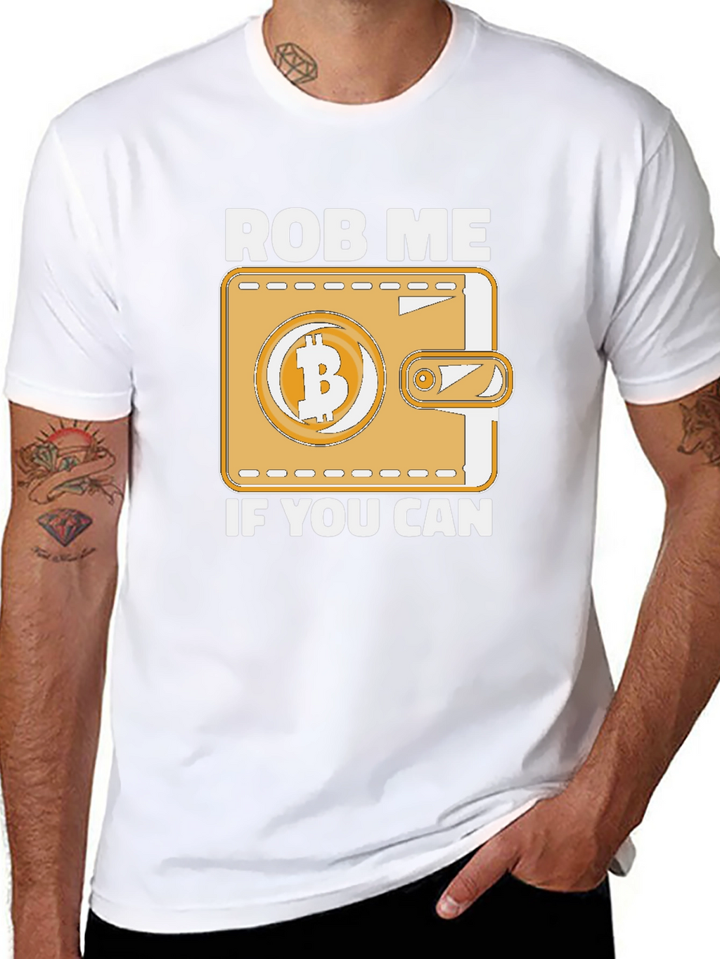 Rob Me If You Can Bitcoin Wallet T-Shirt