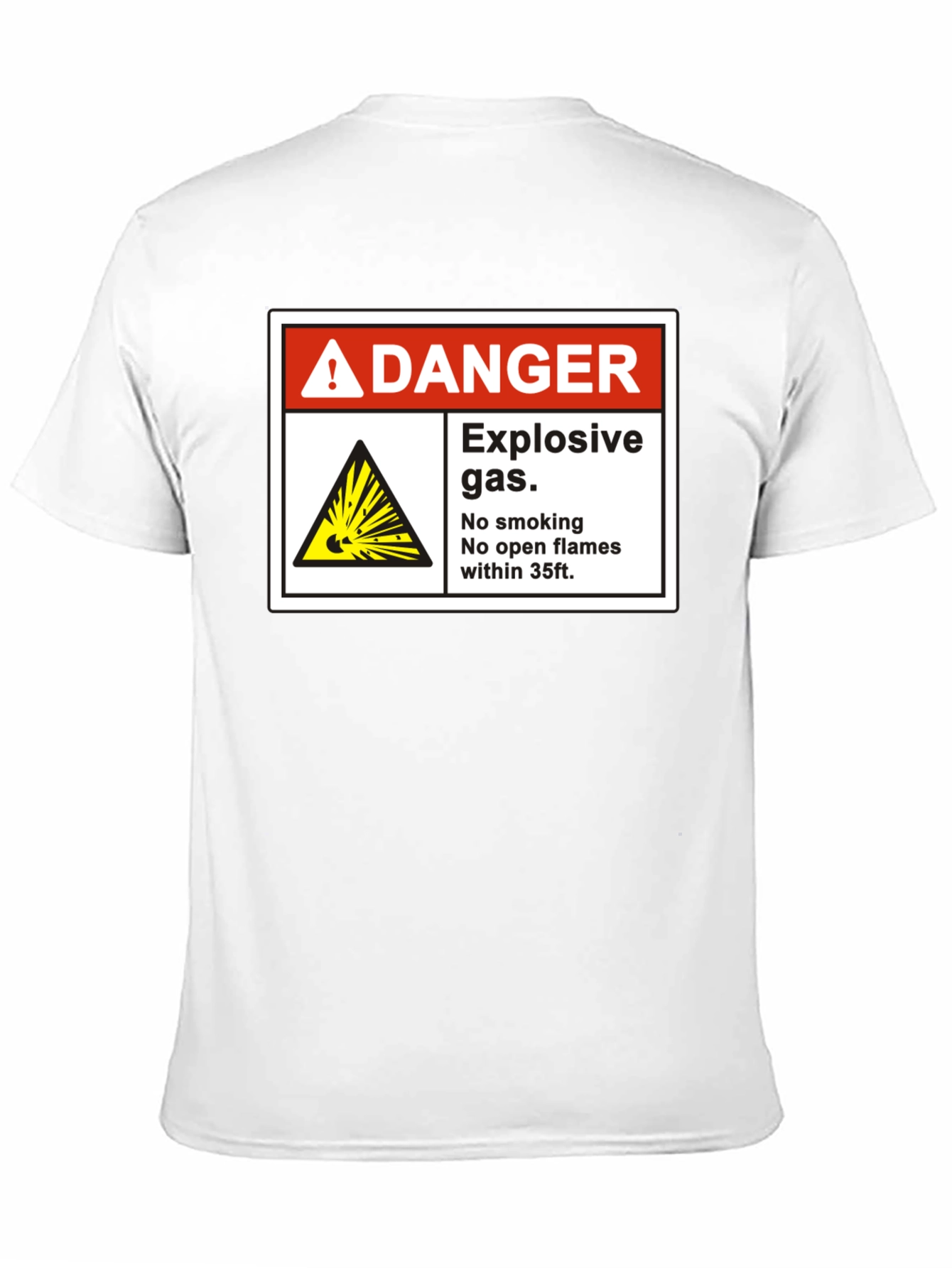 Danger Explosive Gas T-Shirt - No Smoking Open Flames