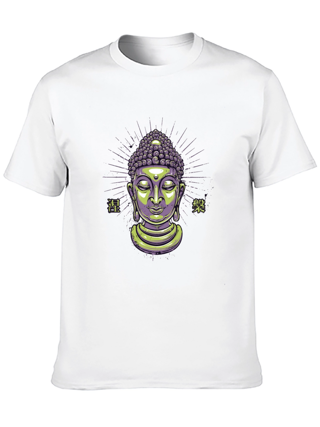 Buddha Graphic Tee - Black Cotton Blend T-Shirt