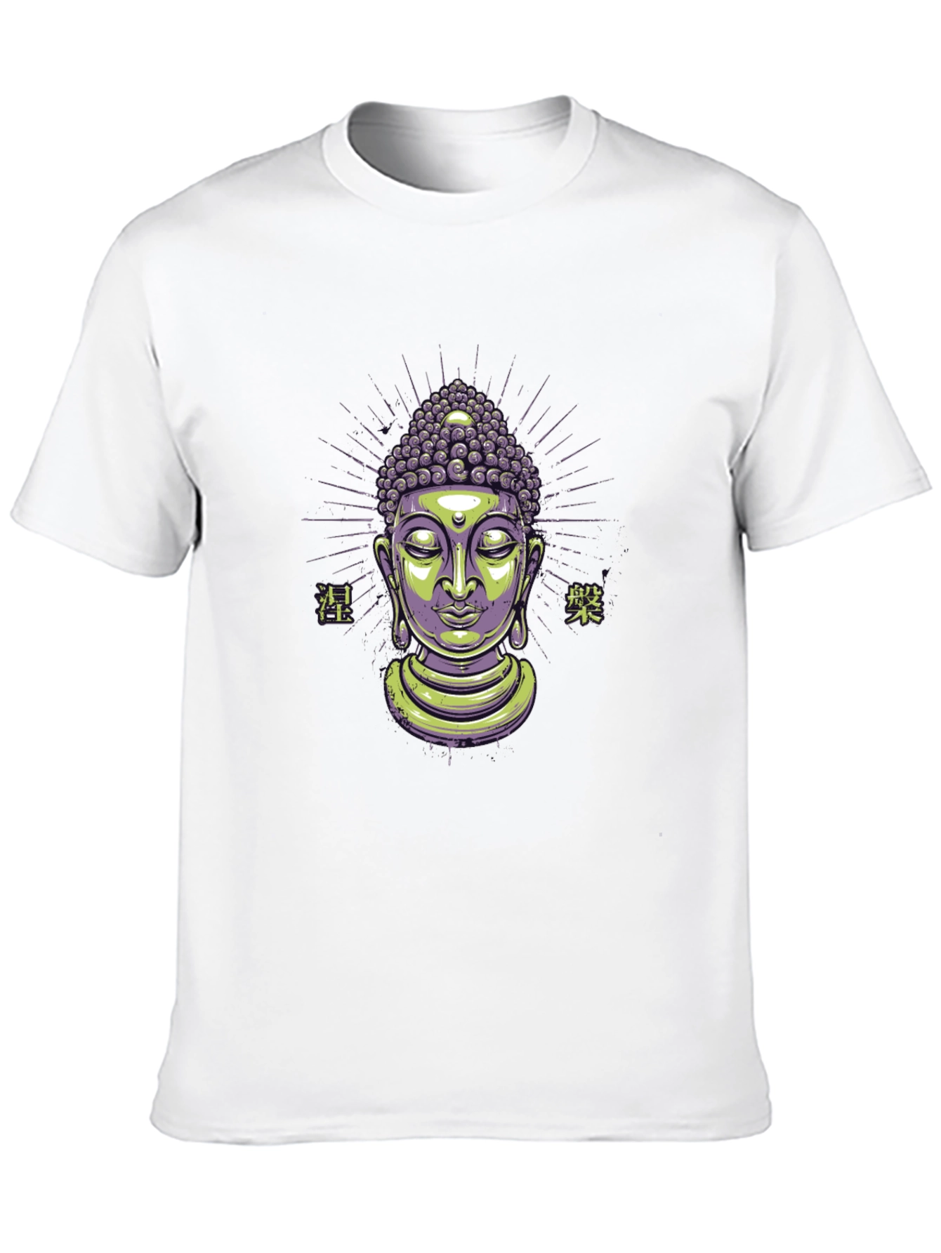Buddha Graphic Tee - Black Cotton Blend T-Shirt