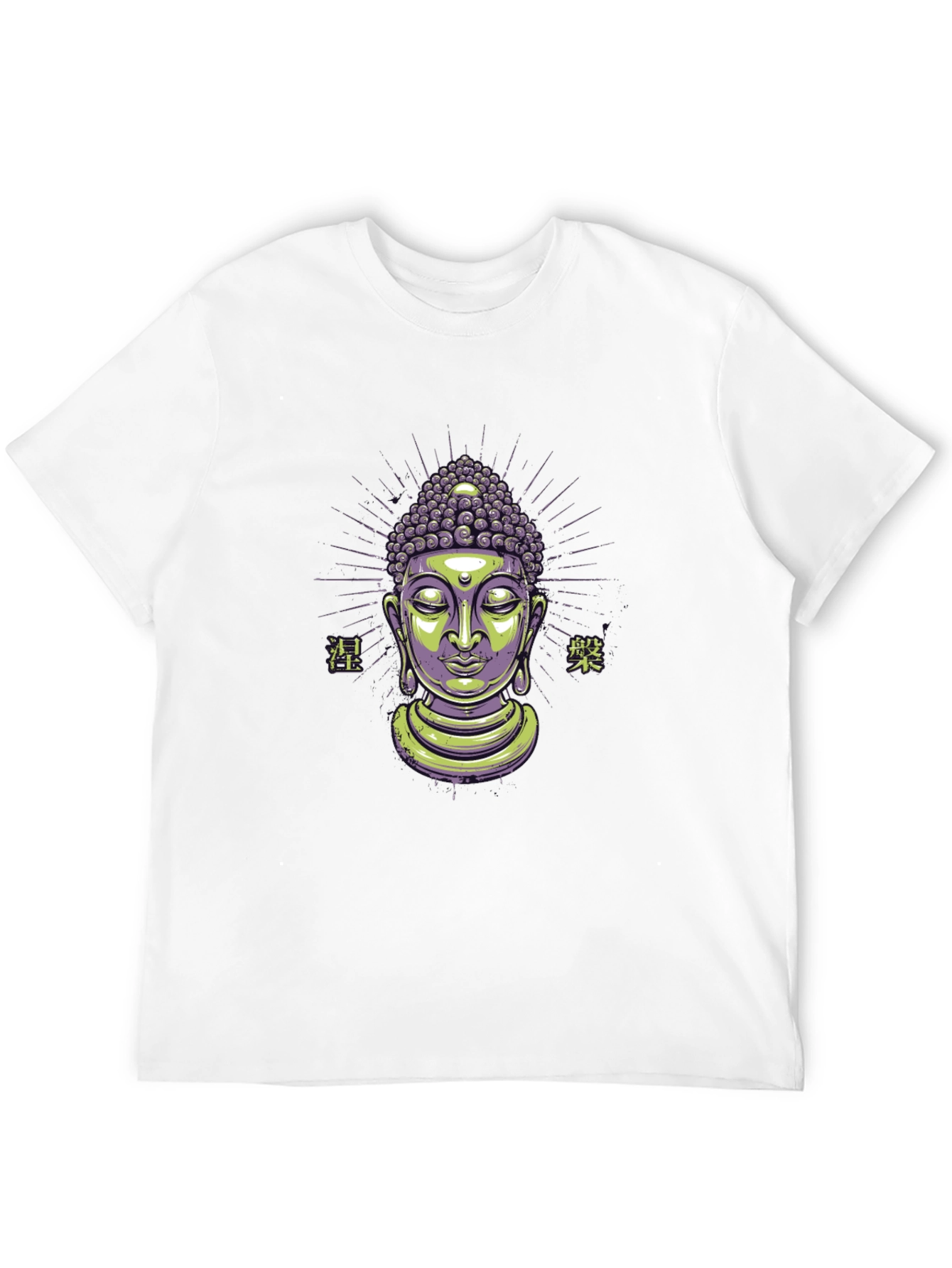 Buddha Graphic Tee - Black Cotton Blend T-Shirt