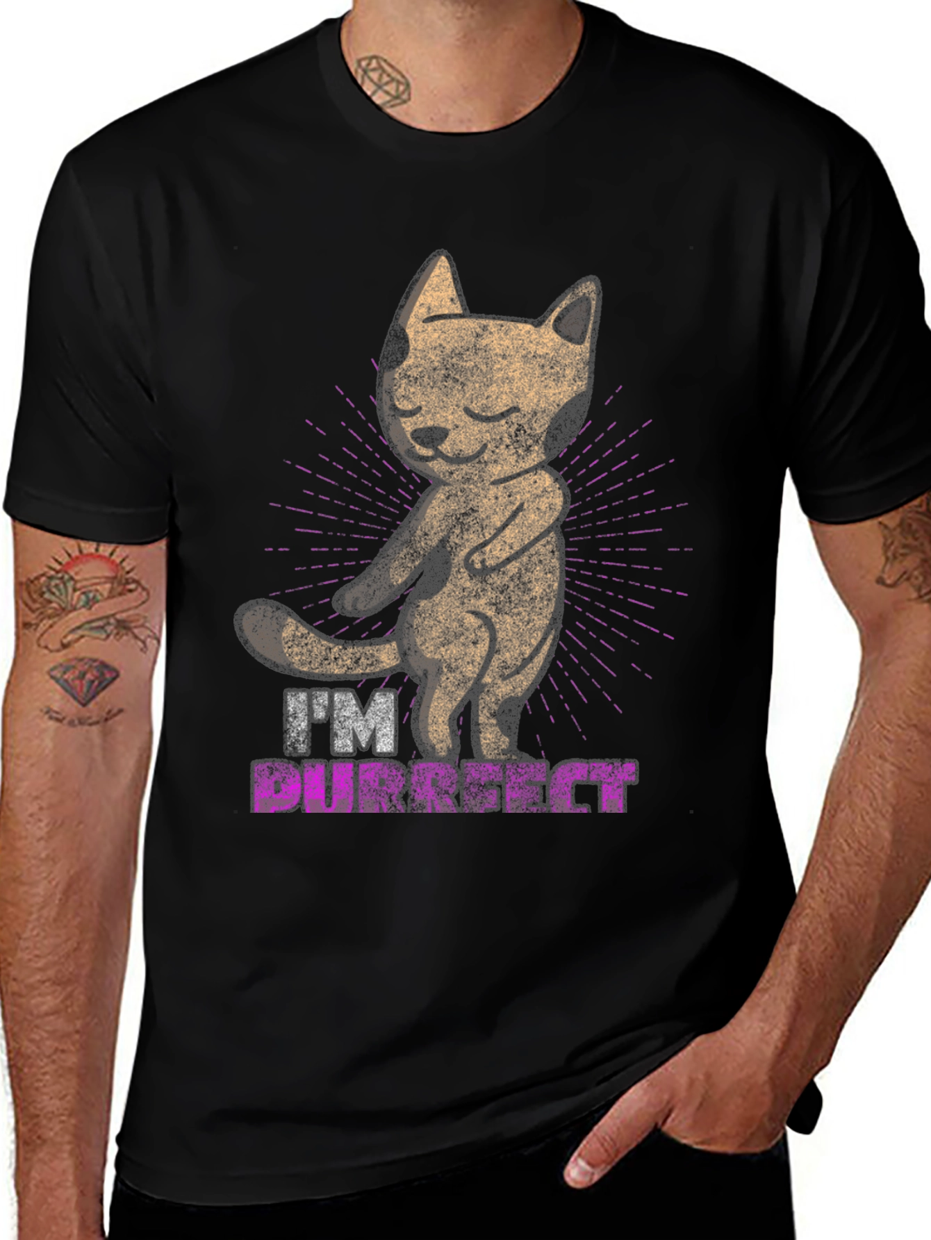 Purrfect Cat T-Shirt - Cute Kitten Design