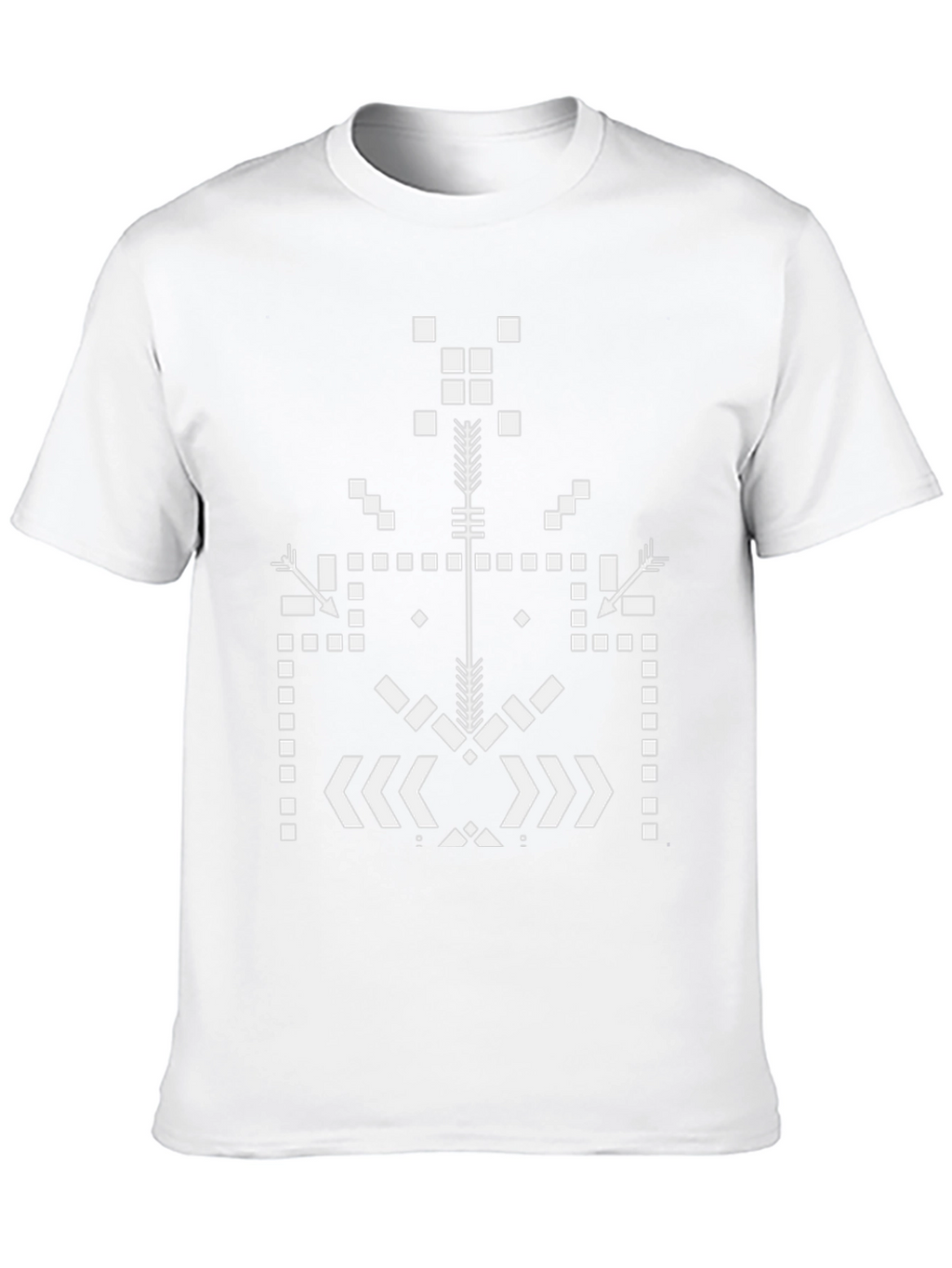 Geometric Tribal Design Black Tee