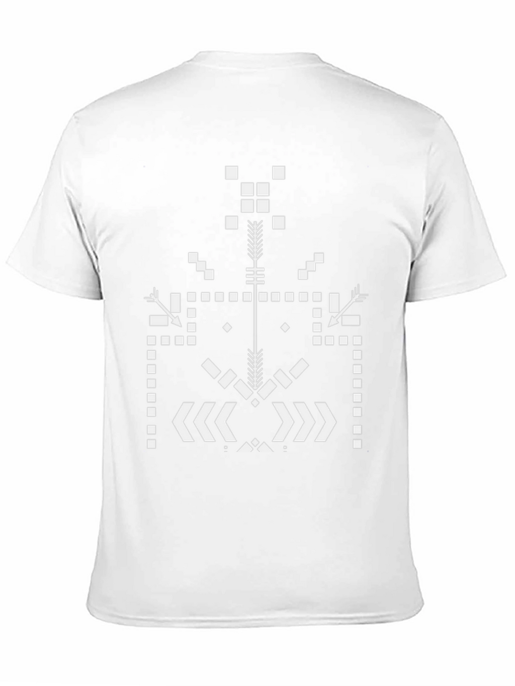 Geometric Tribal Design Black Tee
