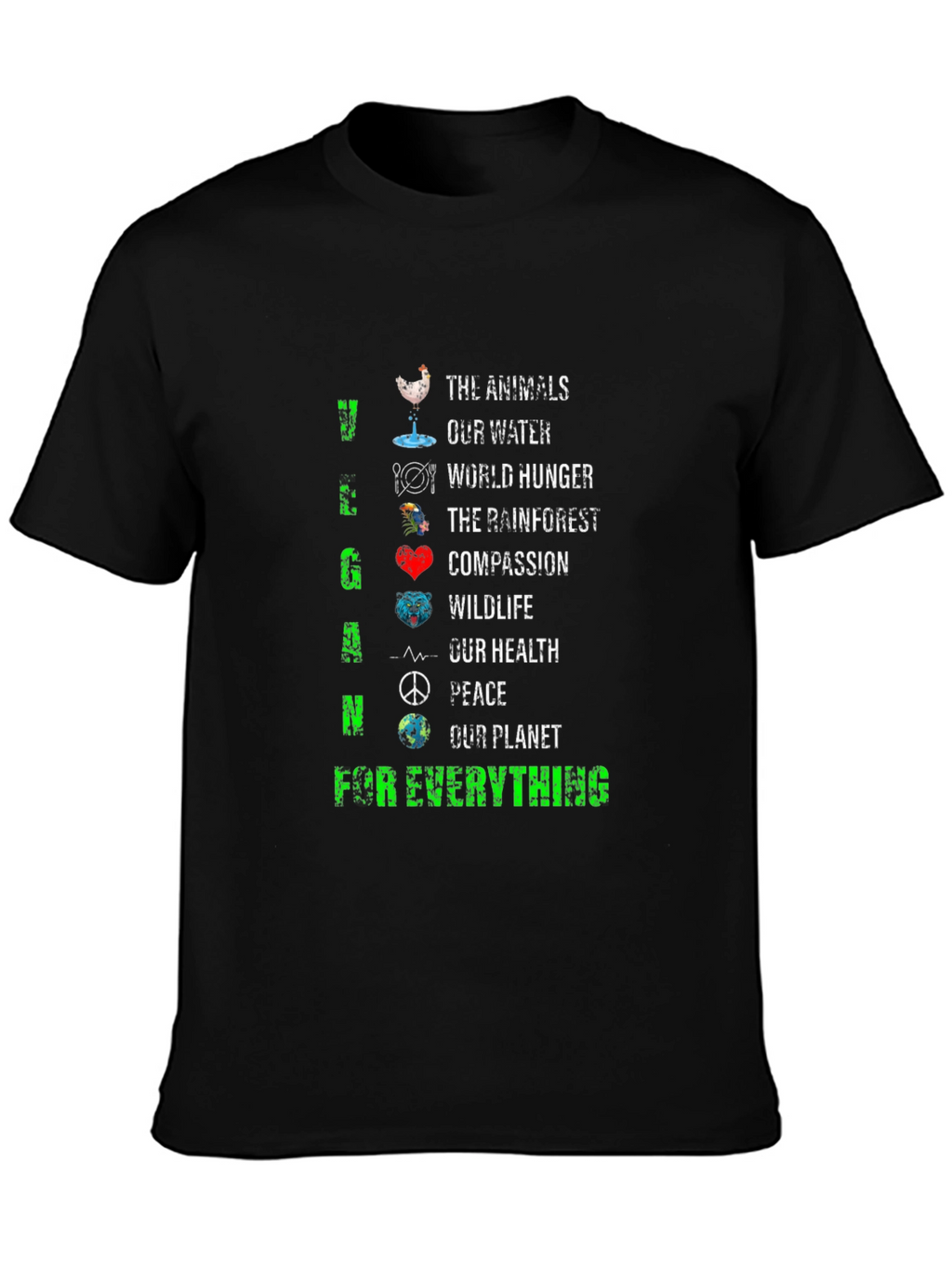 Vegan T-Shirt - Animals Water Planet & More