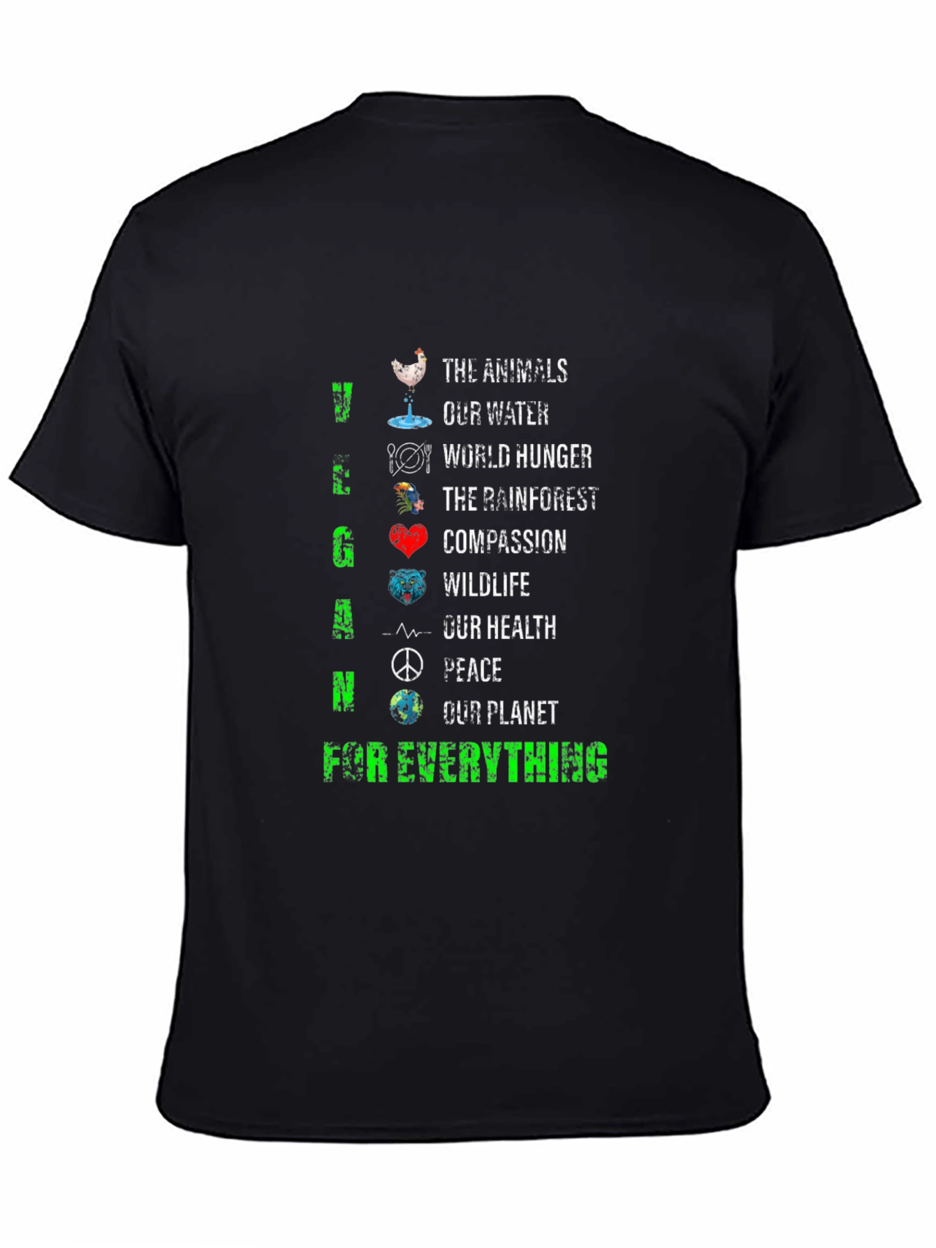 Vegan T-Shirt - Animals Water Planet & More