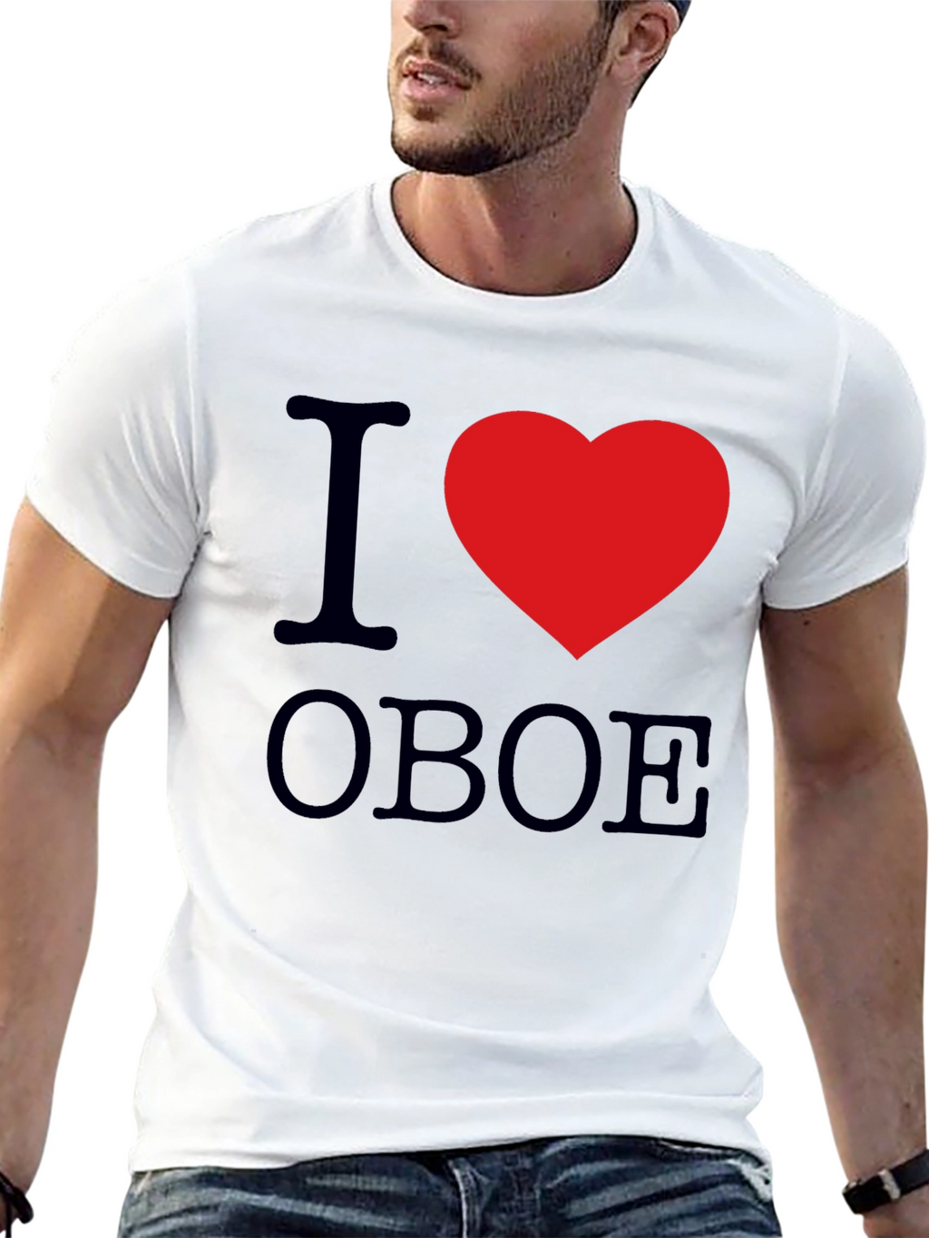 I Heart Oboe Black T-Shirt