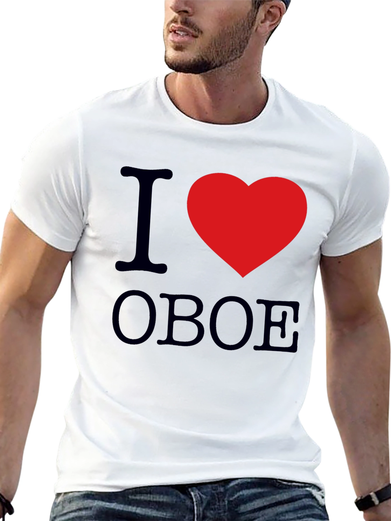 I Heart Oboe Black T-Shirt