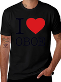 I Heart Oboe Black T-Shirt