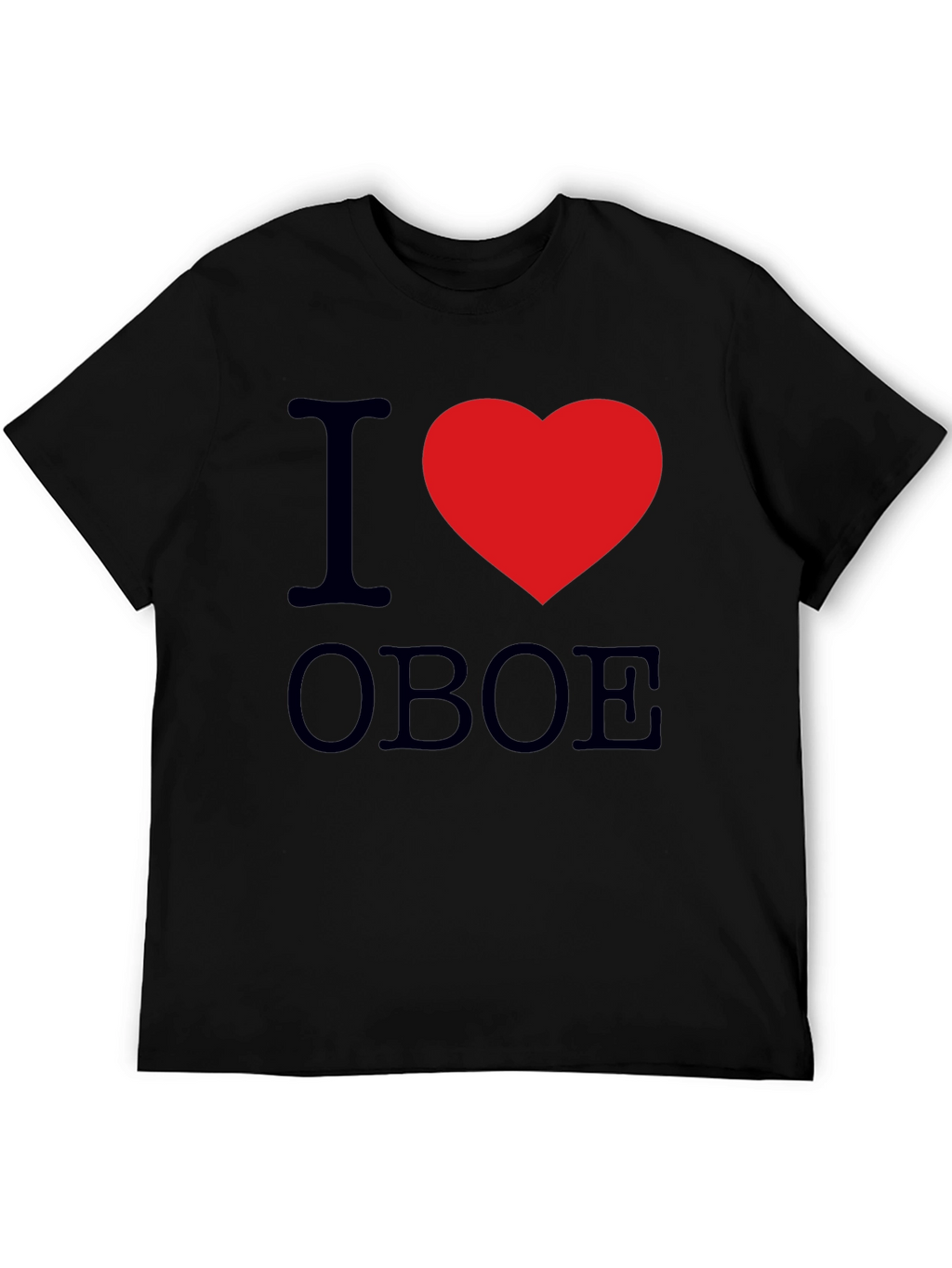 I Heart Oboe Black T-Shirt