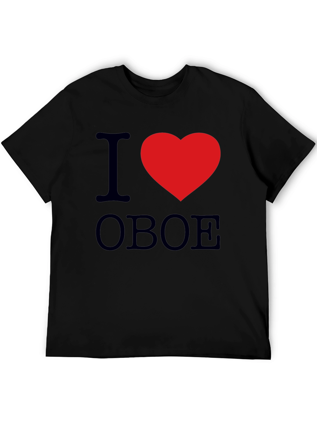 I Heart Oboe Black T-Shirt