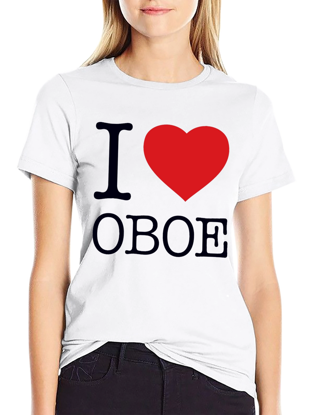 I Heart Oboe Black T-Shirt