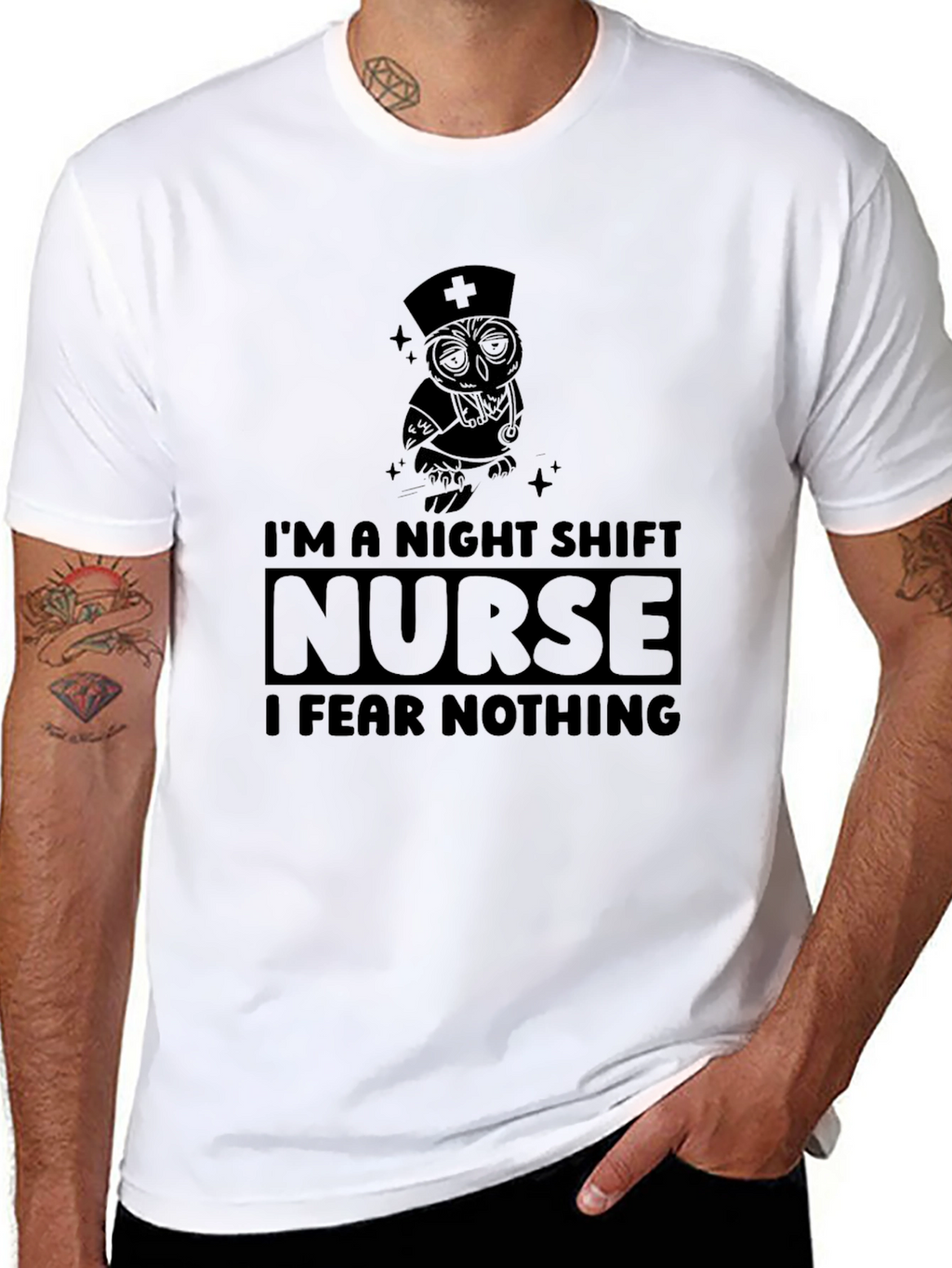 Night Shift Nurse T-Shirt: Fear Nothing!