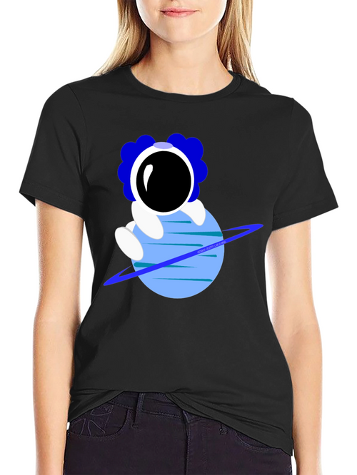 Astronaut on Planet Graphic T-Shirt