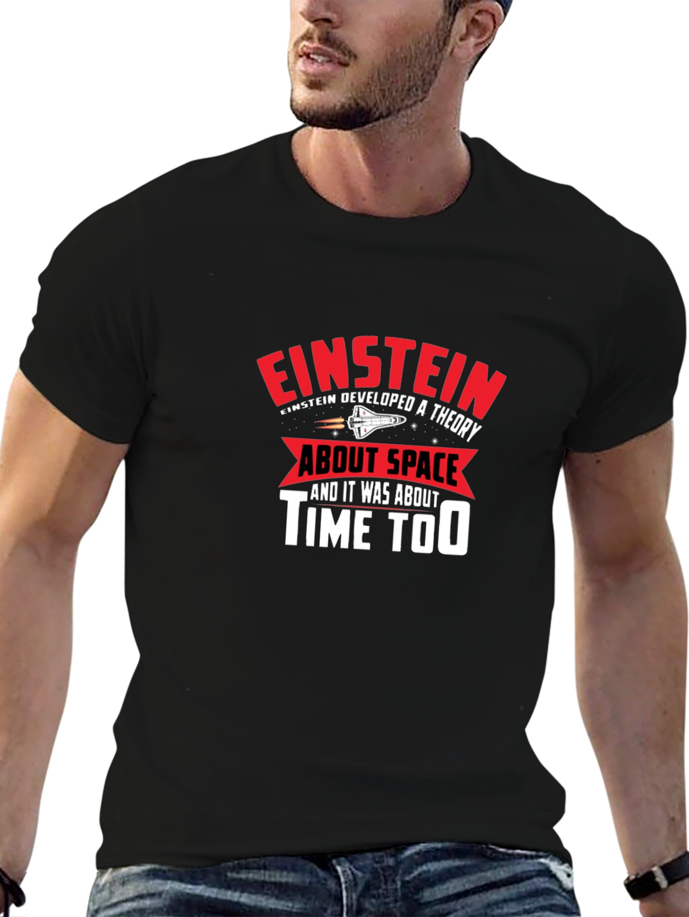 Einstein Space & Time T-Shirt - Black