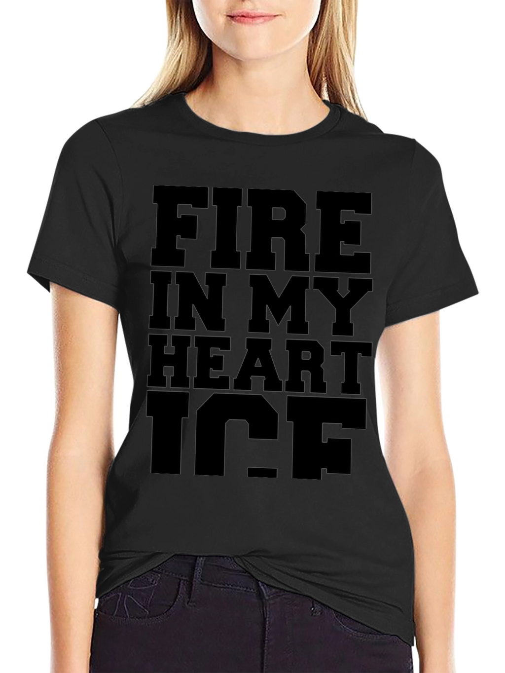 Fire In My Heart Ice Black Graphic Tee