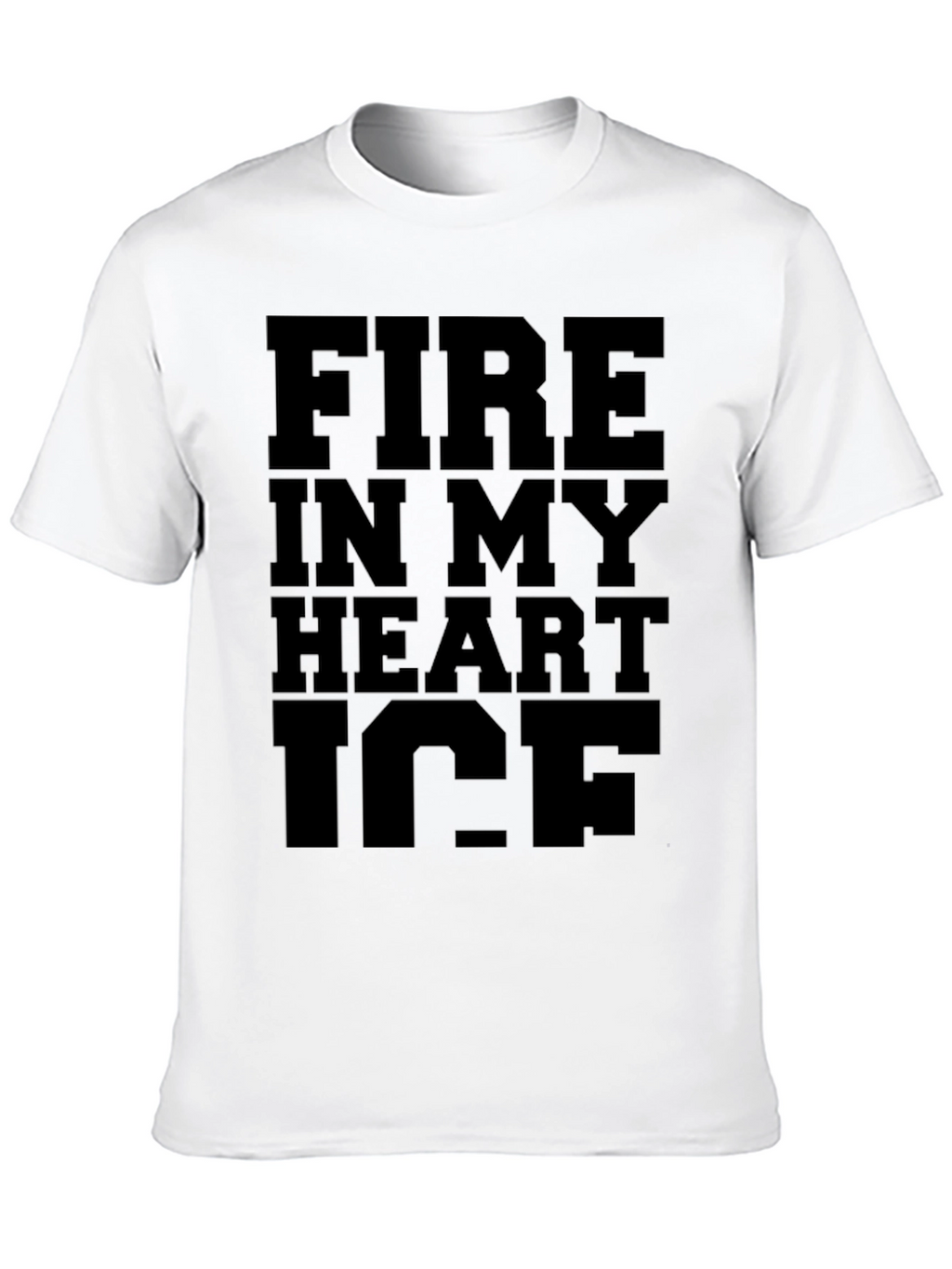 Fire In My Heart Ice Black Graphic Tee