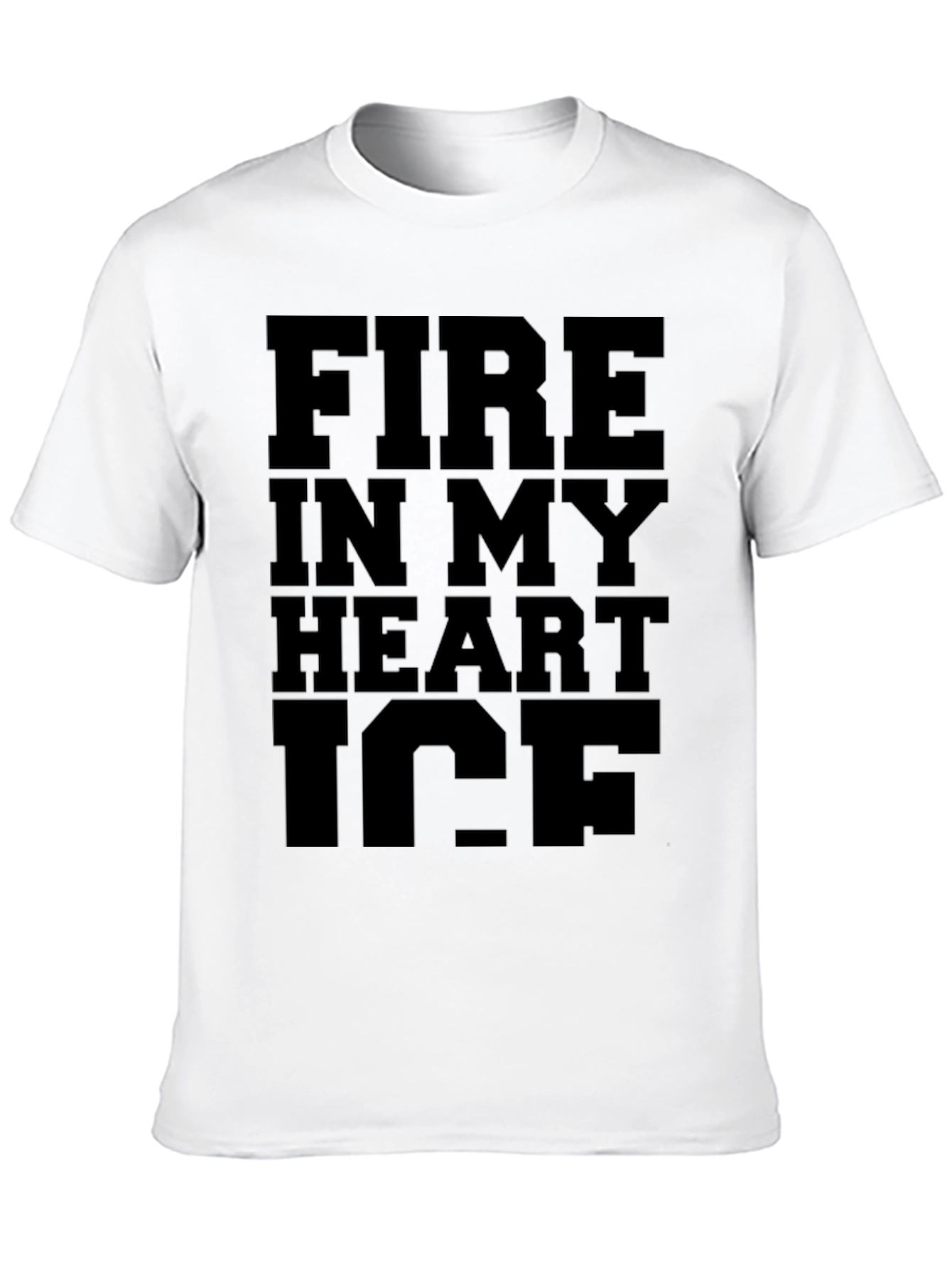 Fire In My Heart Ice Black Graphic Tee